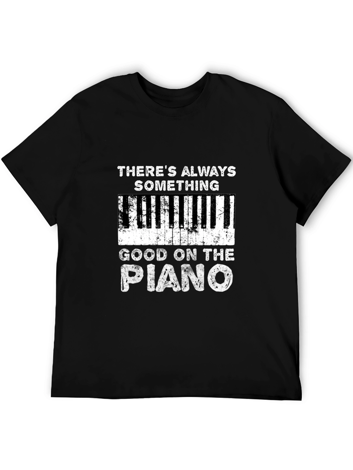 Black Piano Player T-Shirt - Always Something Good view 5