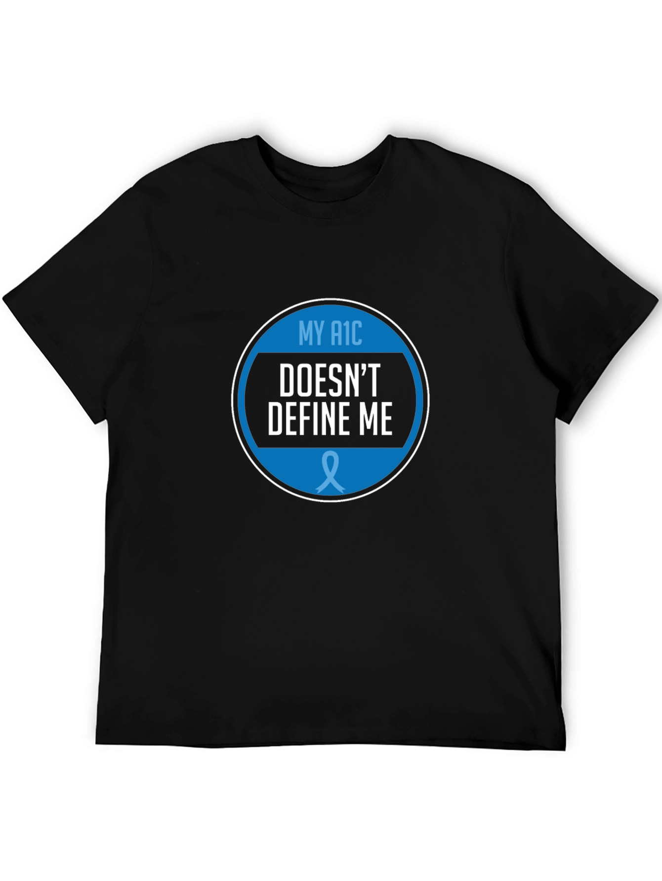 Black My A1C Doesn't Define Me Graphic T-Shirt view 5
