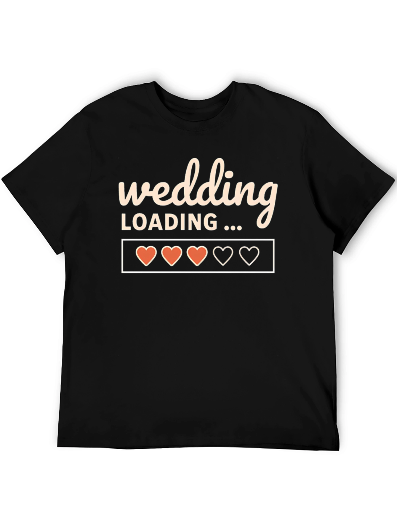 Black Wedding Loading T-Shirt Groom Bachelorette Party Tee view 5