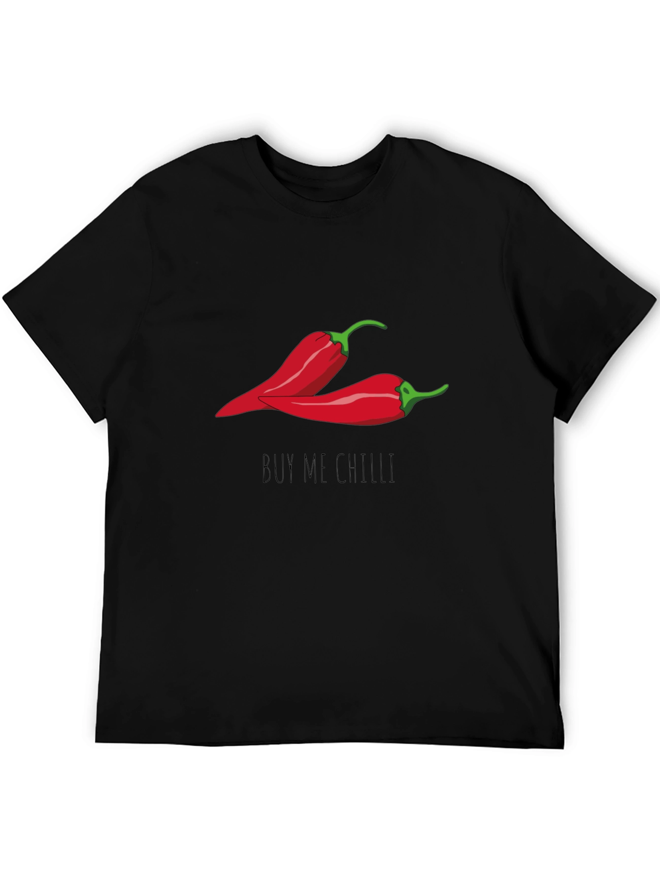 Black Buy Me Chilli Graphic T-Shirt view 5