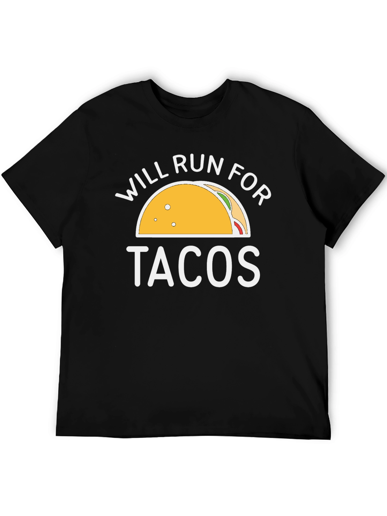 Black Will Run For Tacos Graphic Tee - Black view 5