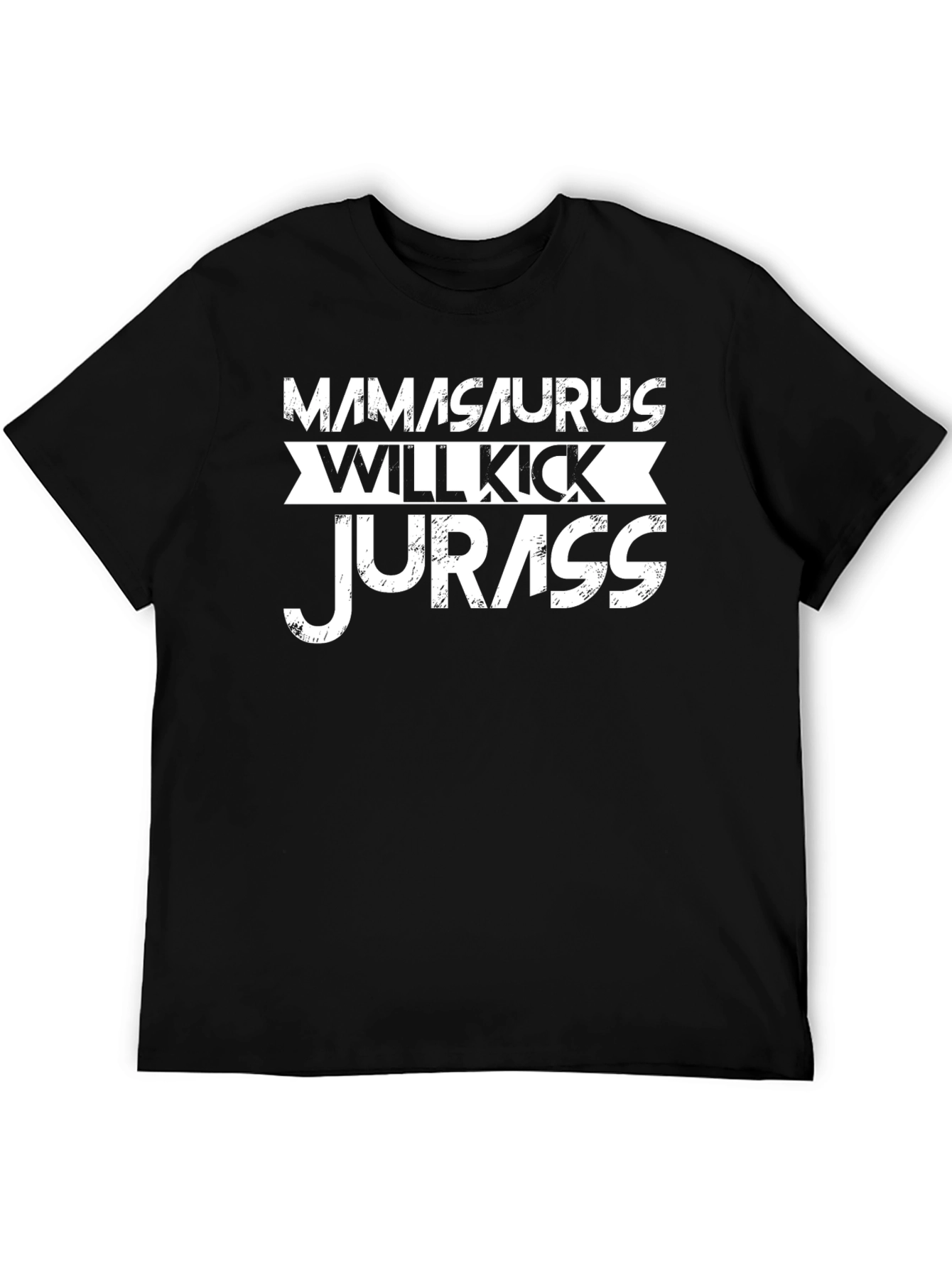 Black Mamasaurus Will Kick Jurass T-Shirt - Novelty Graphic Tee view 5