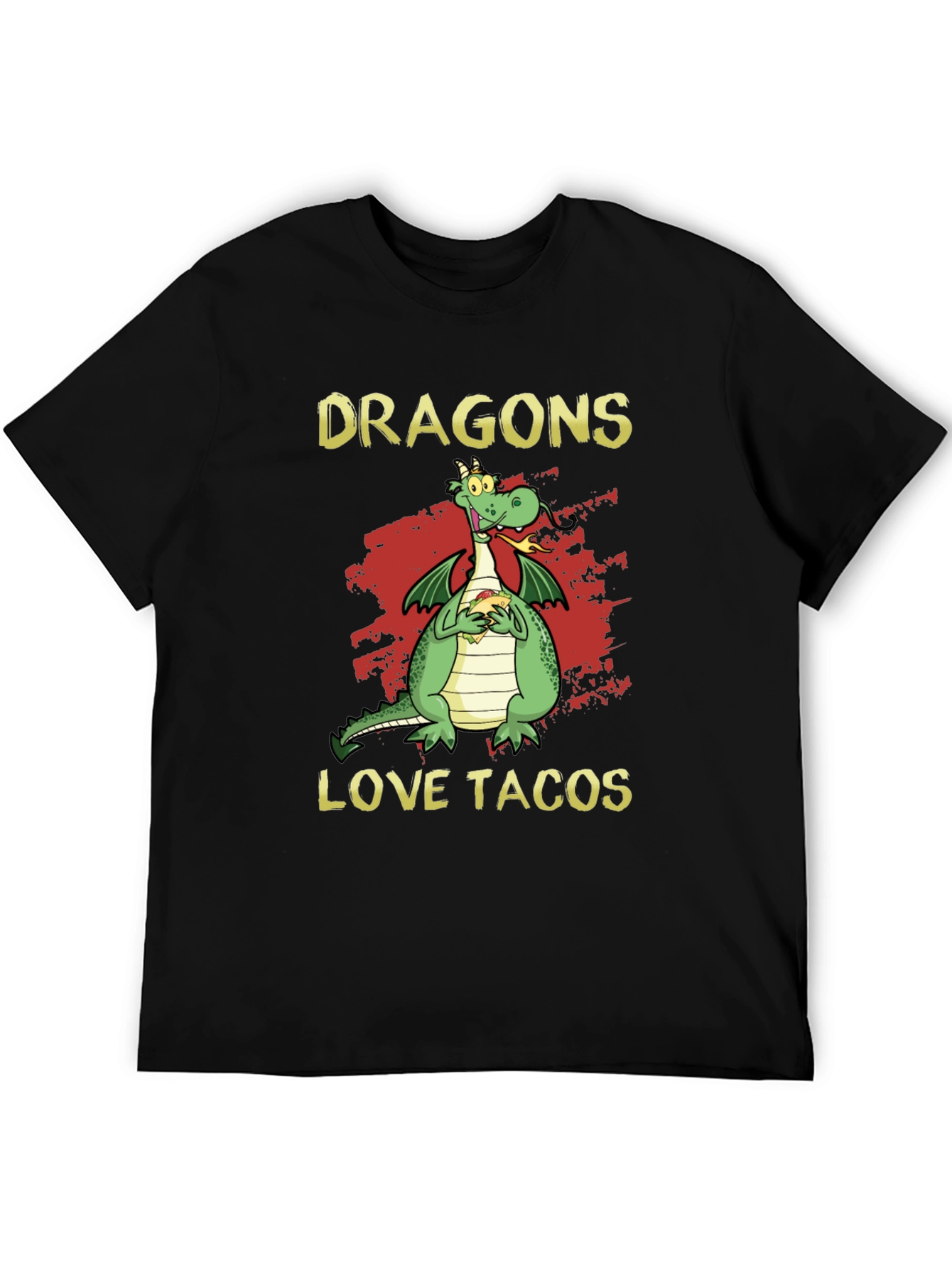Black Dragons Love Tacos Graphic T-Shirt view 5