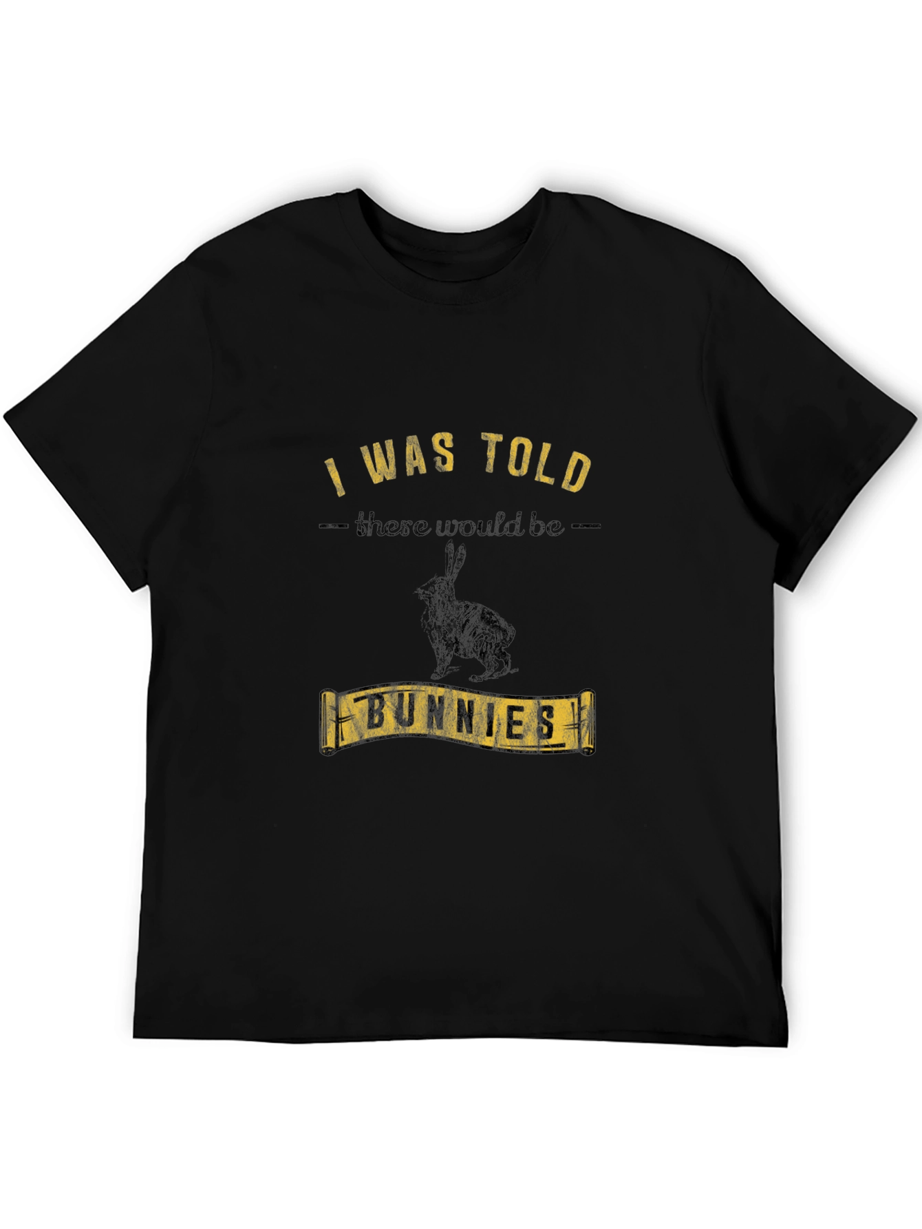 Black Funny Rabbit T-Shirt - I Was Told There Would Be Bunnies Tee view 5