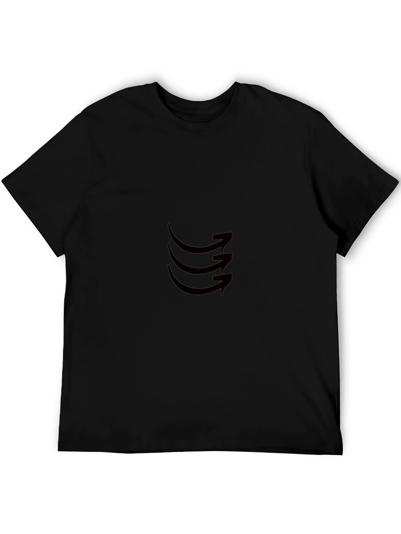 Black Black Graphic Tee - Abstract Arrow Design view 5