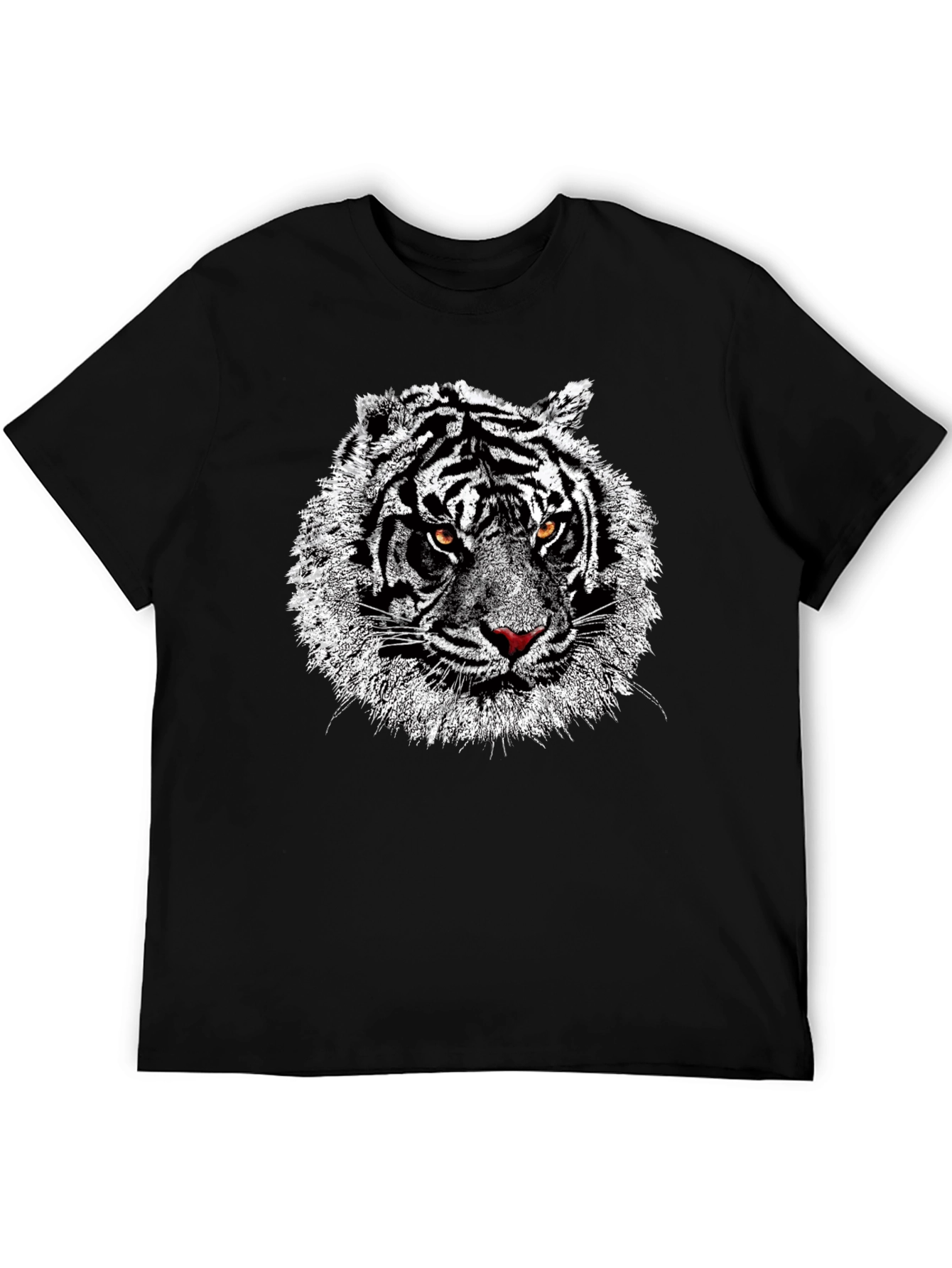 Black Tiger Graphic Print Black T-Shirt view 5