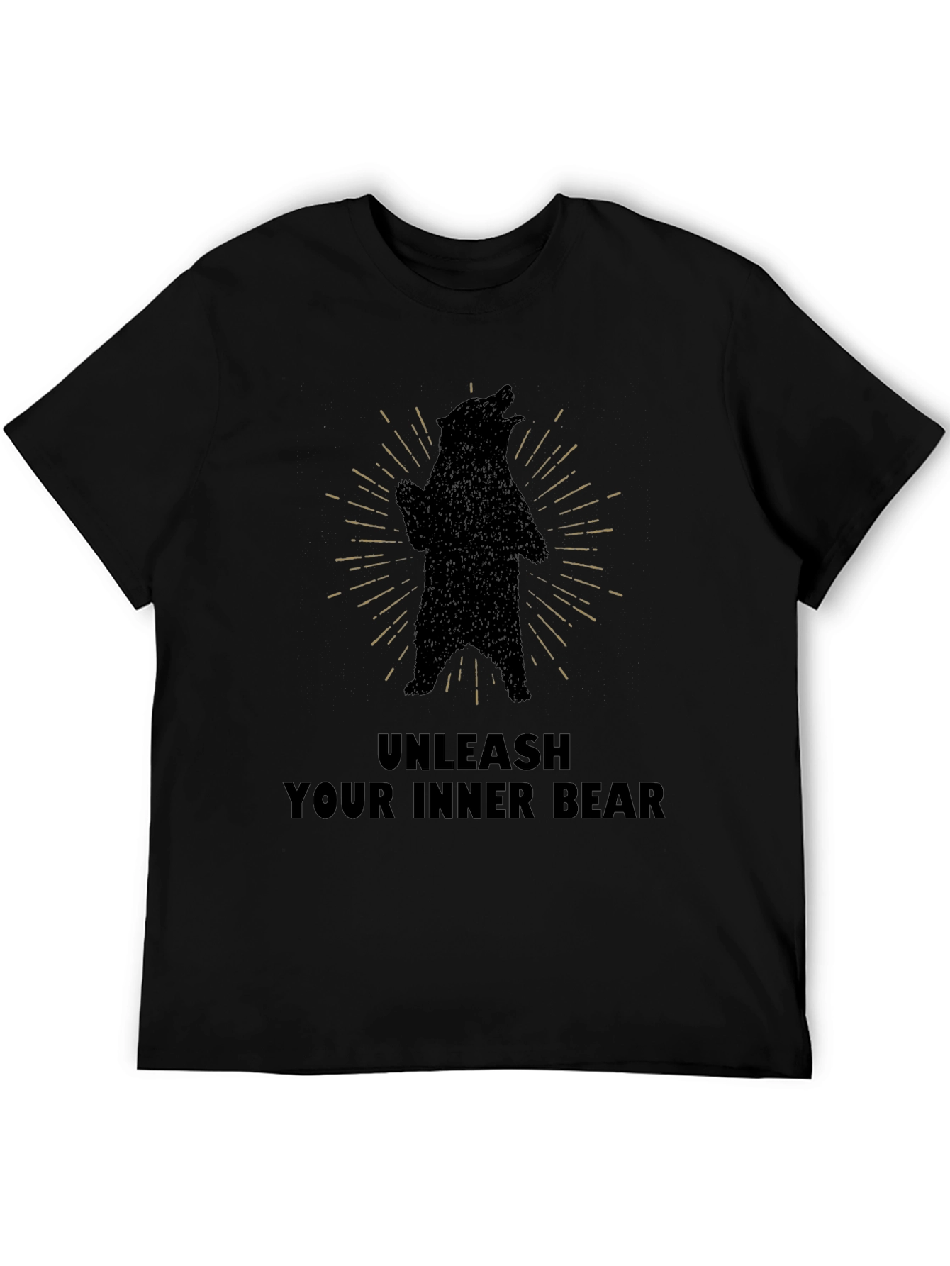 Black Unleash Your Inner Bear Graphic Tee view 5