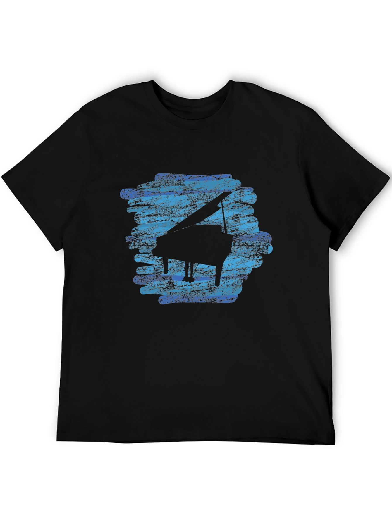 Black Piano Graphic Tee - Cool Musician Style view 5