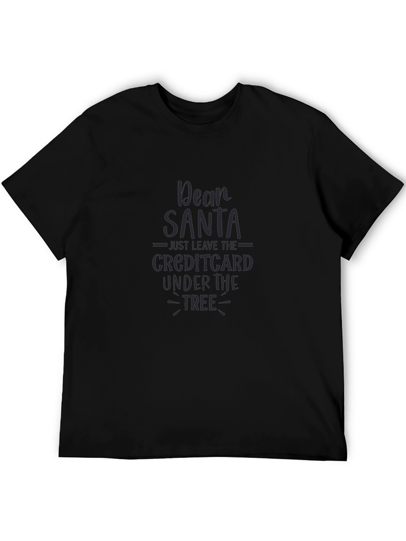 Black Dear Santa Credit Card Tee view 5