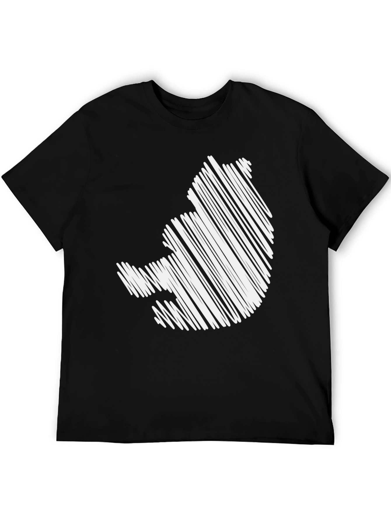 Black Scribble Bear Graphic Tee - Casual Comfort view 5