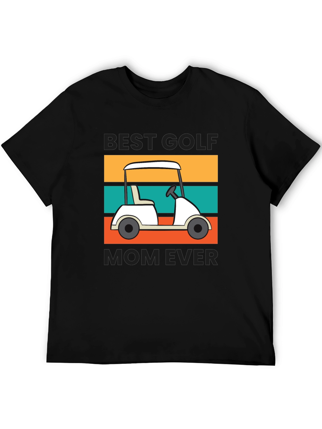 Black Best Golf Mom Ever Graphic T-Shirt view 5