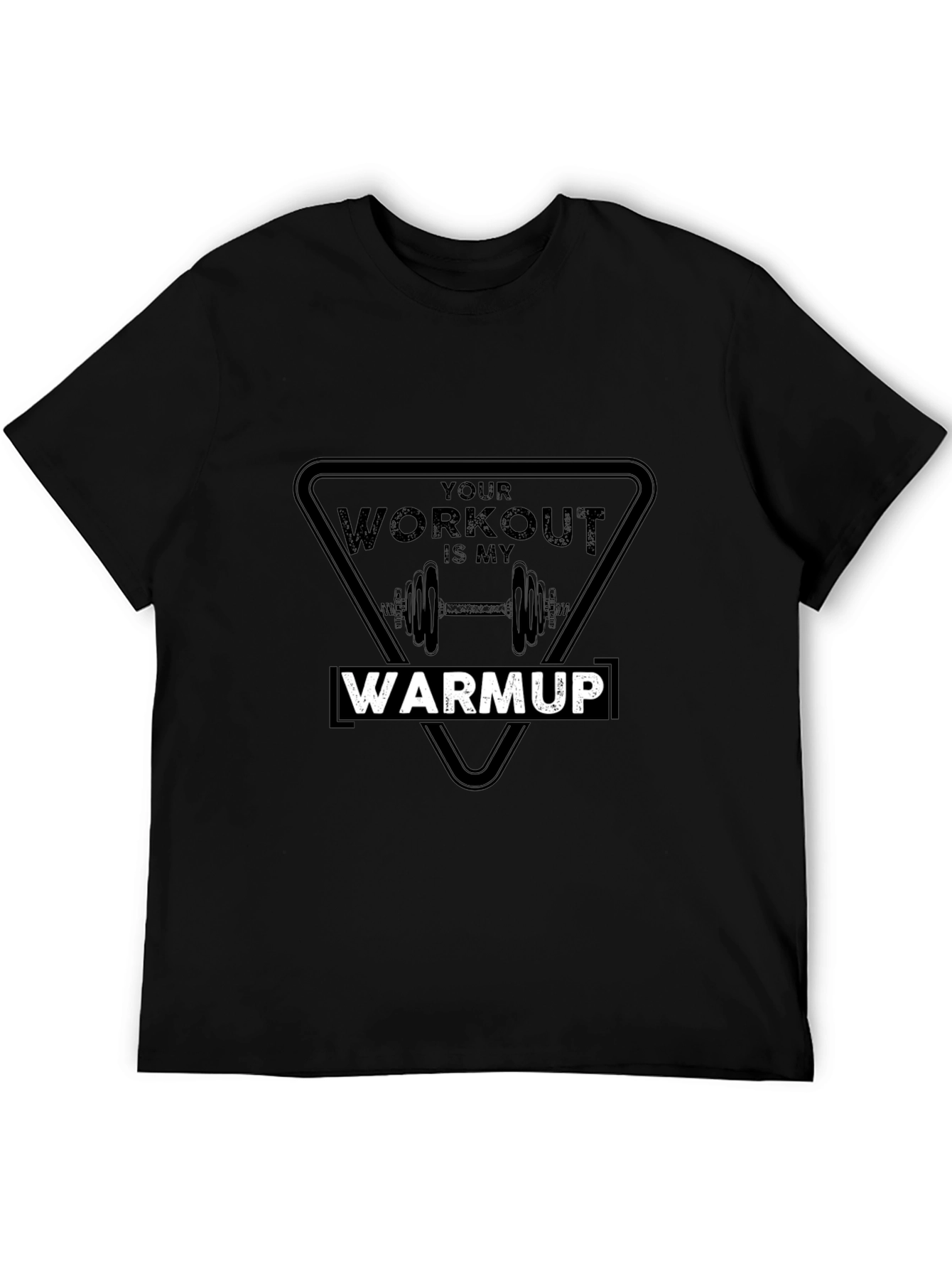 Black Workout Warmup T-Shirt: Gym Humor Tee view 5