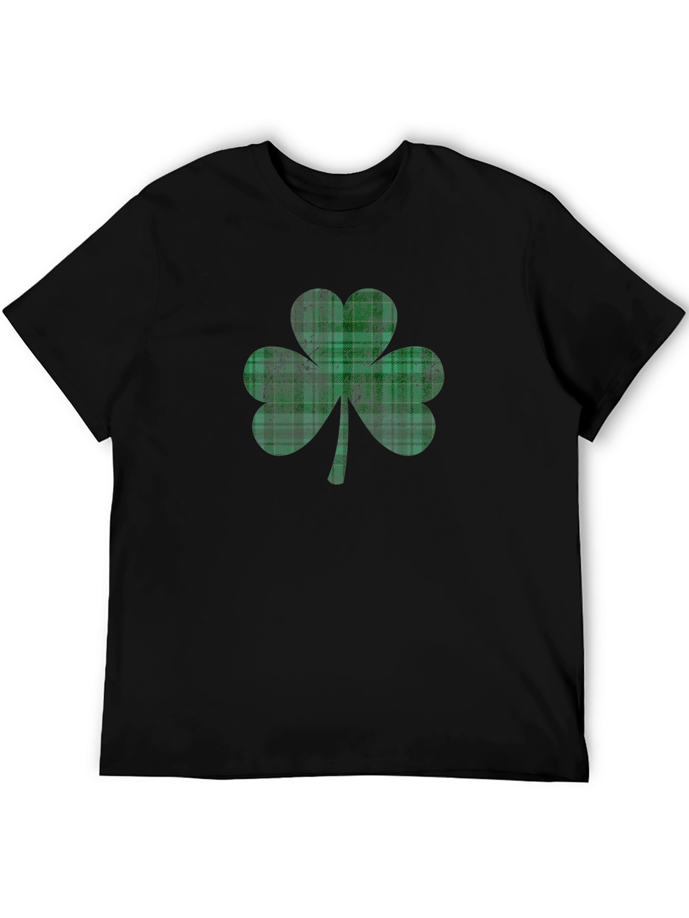 Black Plaid Shamrock T-Shirt - St. Patrick's Day Apparel view 5