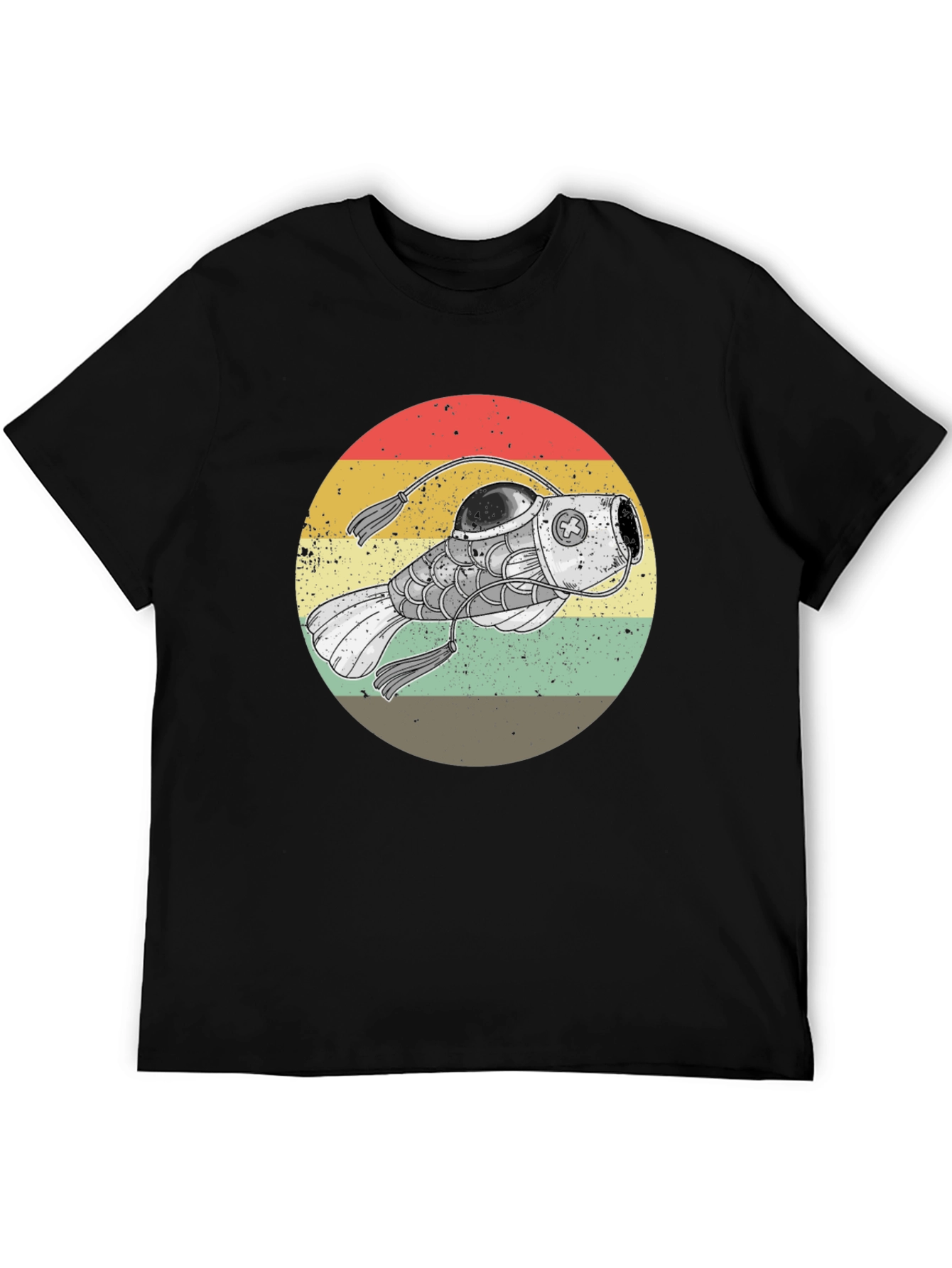 Black Retro Angler Fish Graphic Tee - Black view 5