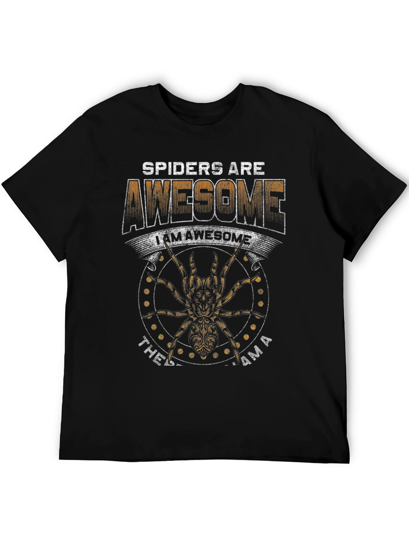 Black Spiders Are Awesome Graphic T-Shirt view 5