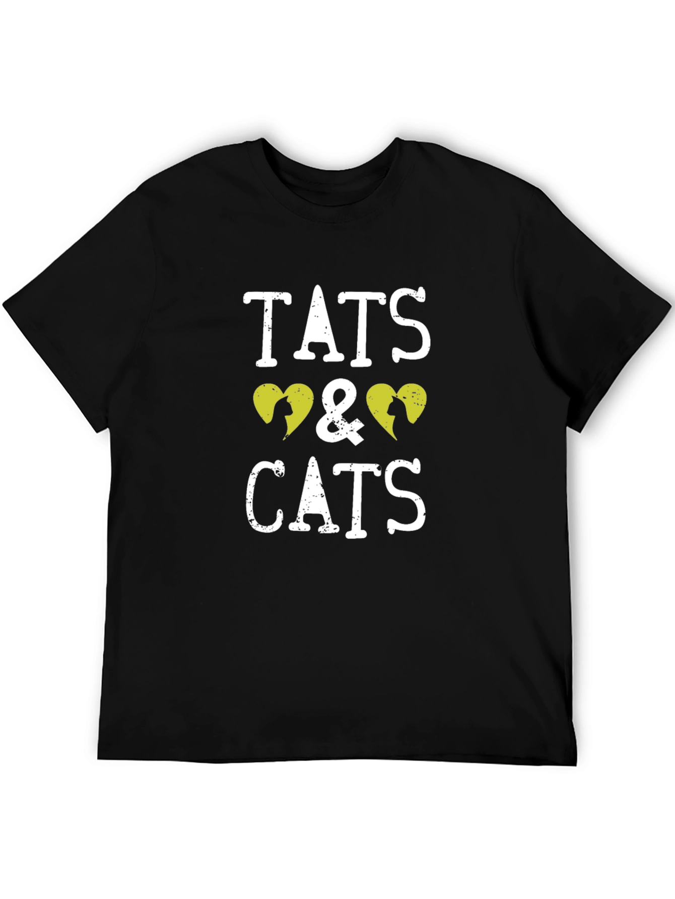 Black Tats & Cats Graphic T-Shirt - Unisex view 5