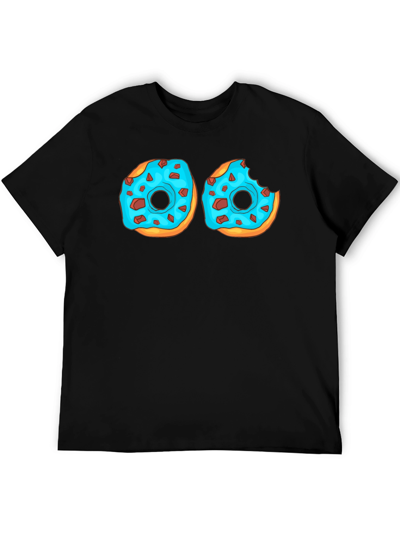 Black Donut T-Shirt: Funny Graphic Tee for Food Lovers view 5