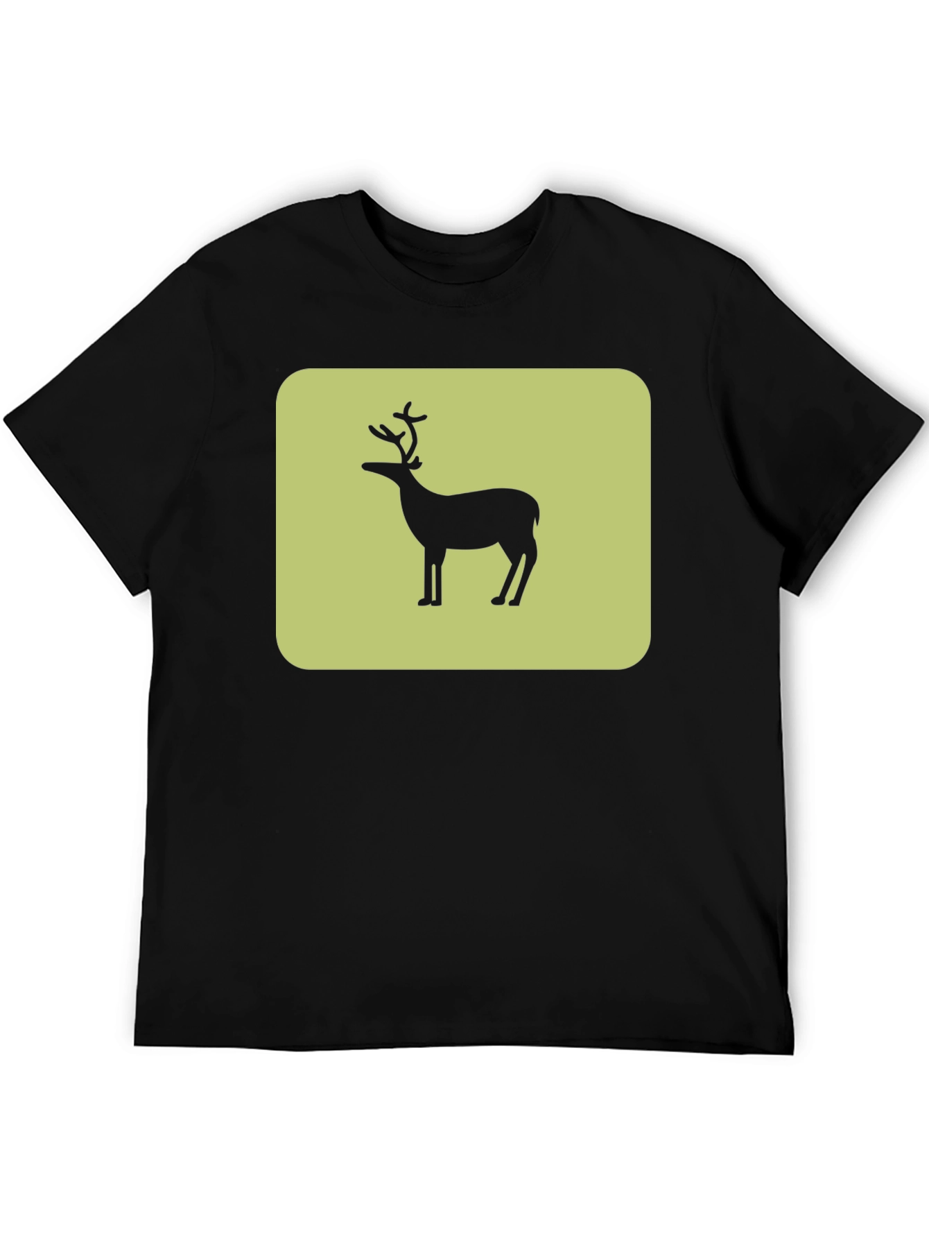 Black Deer Graphic Tee - Black Cotton Blend view 5