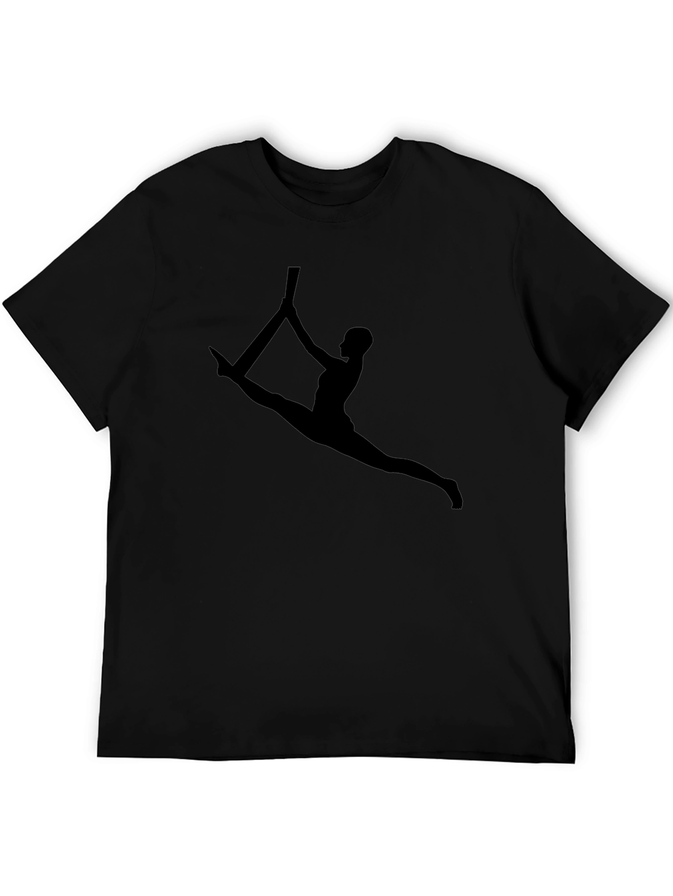 Black Aerial Yoga T-Shirt - Balance & Strength view 5