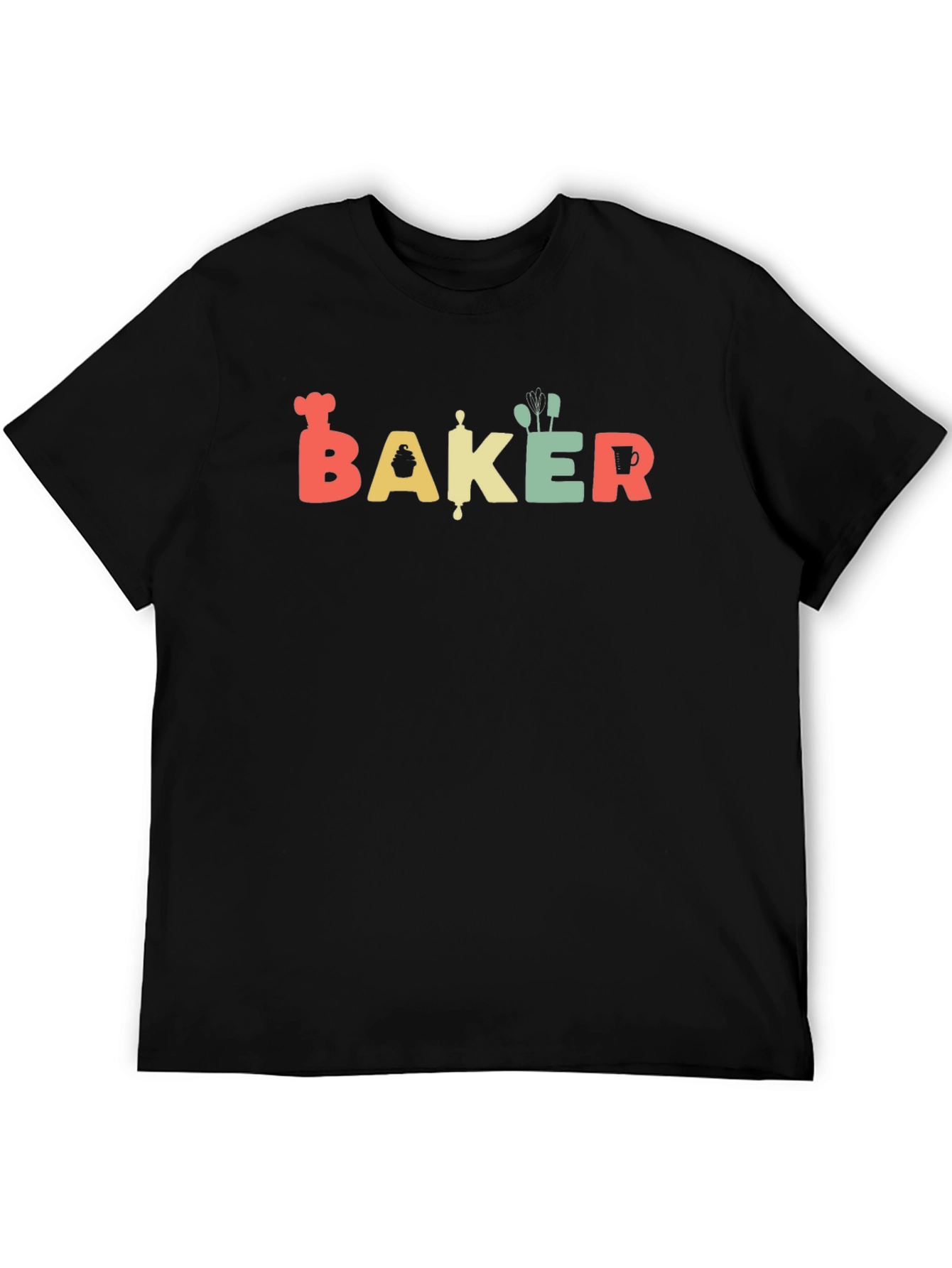 Black Baker T-Shirt - Funny Baking Tee view 5