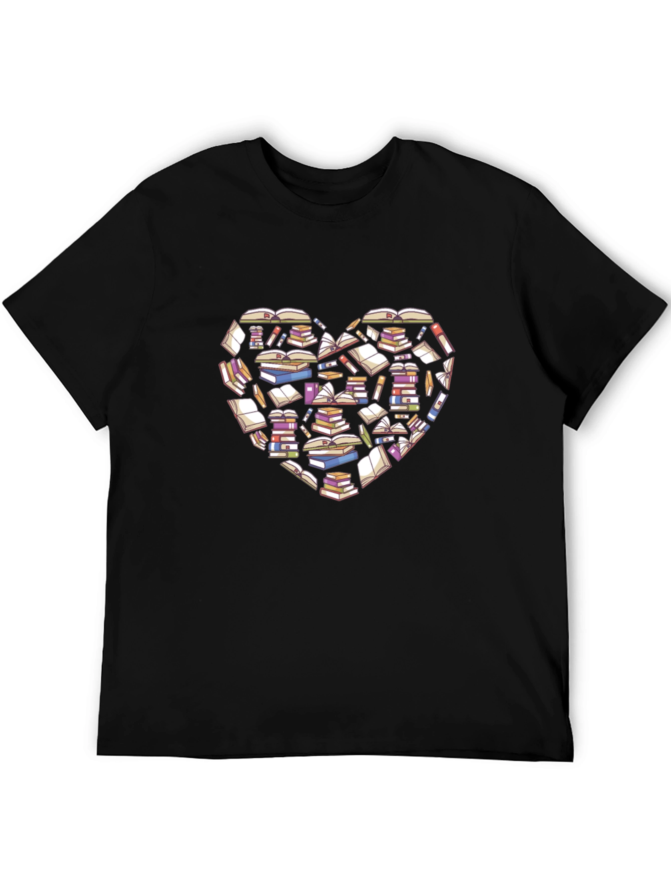 Black Book Lover Heart T-Shirt - Black Cotton view 5
