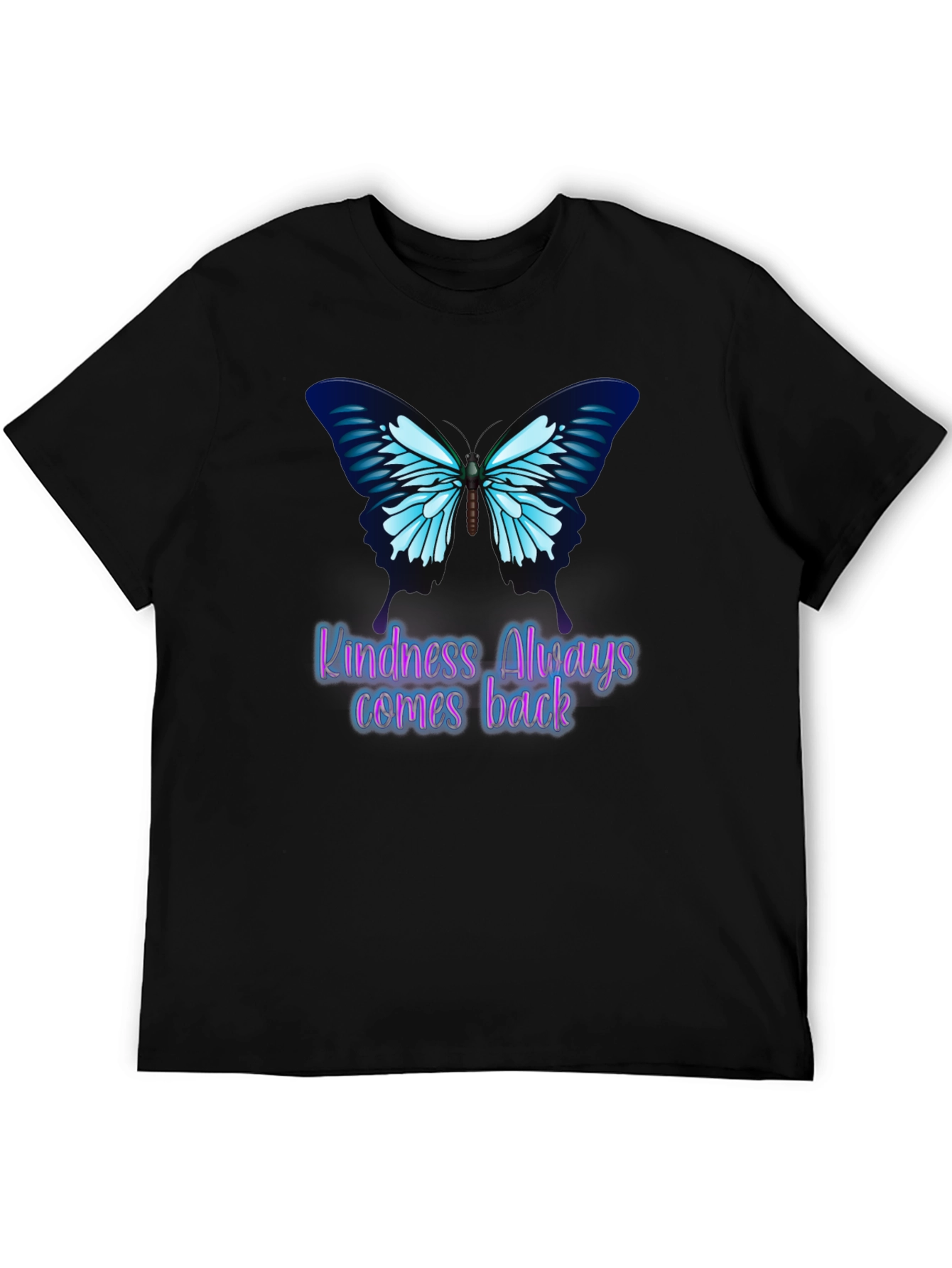 Black Kindness Butterfly Graphic Tee - Always Comes Back view 5