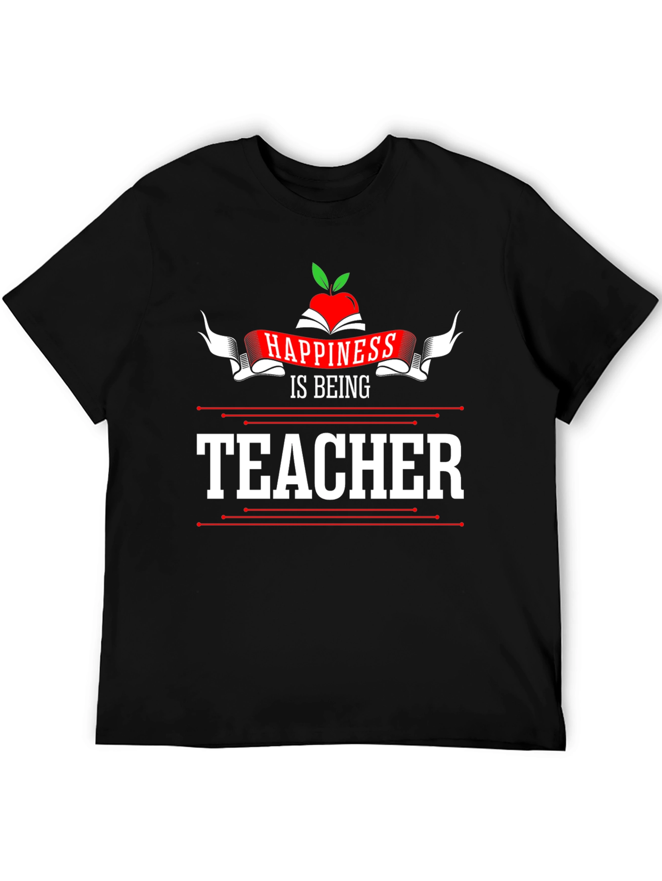 Black Happiness is Being Teacher T-Shirt view 5
