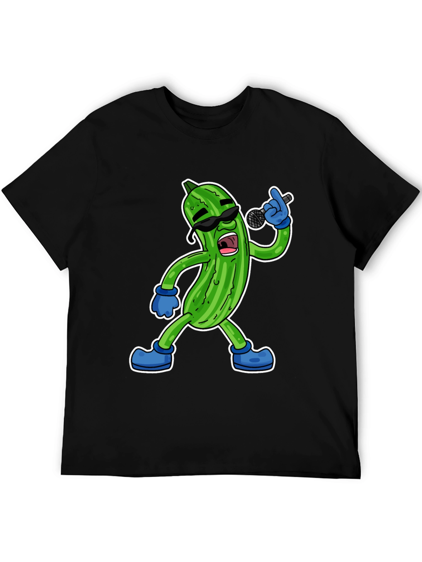 Black Singing Pickle Graphic Tee view 5
