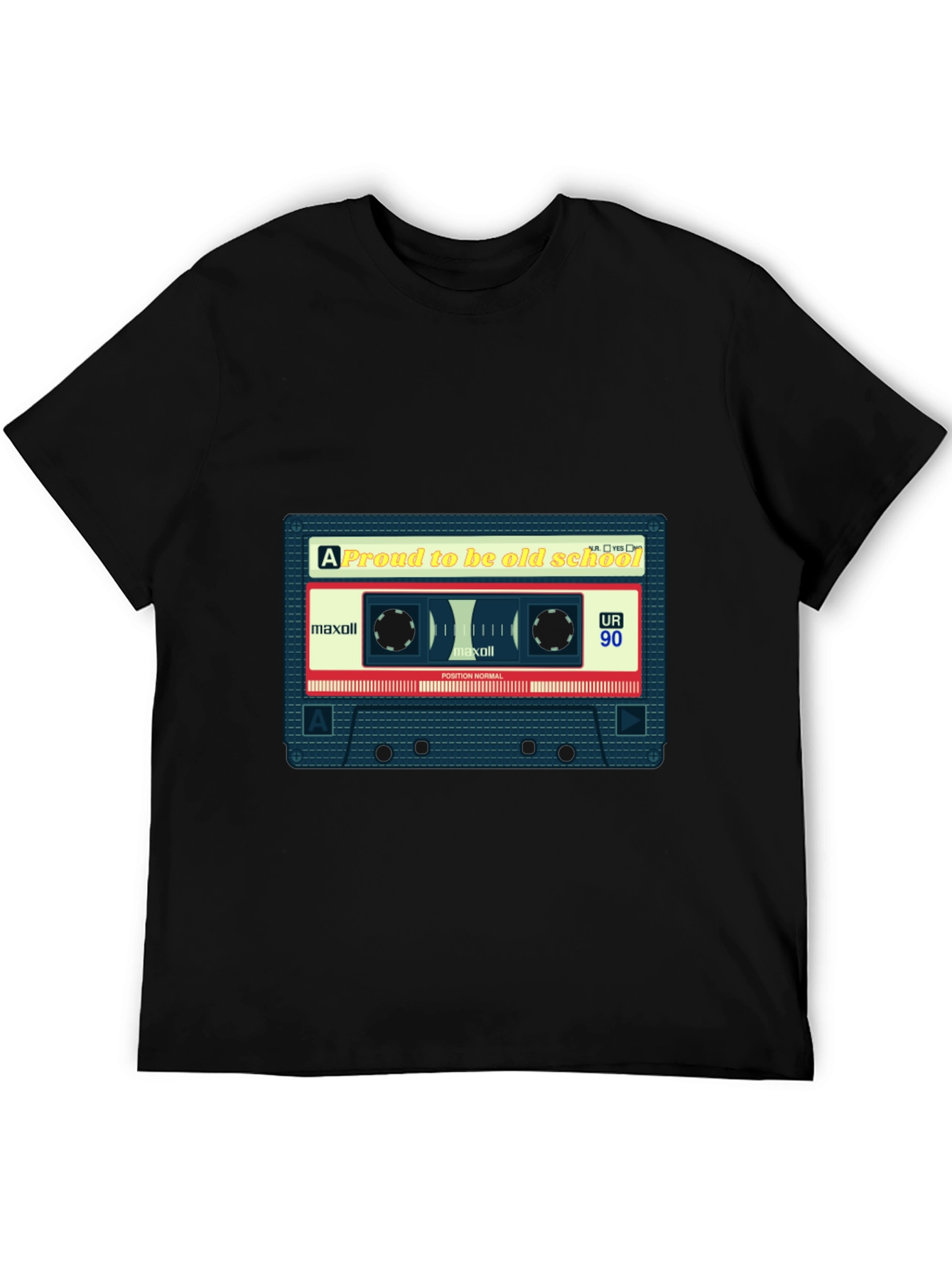 Black Retro Cassette Tape T-Shirt - Old School Cool view 5