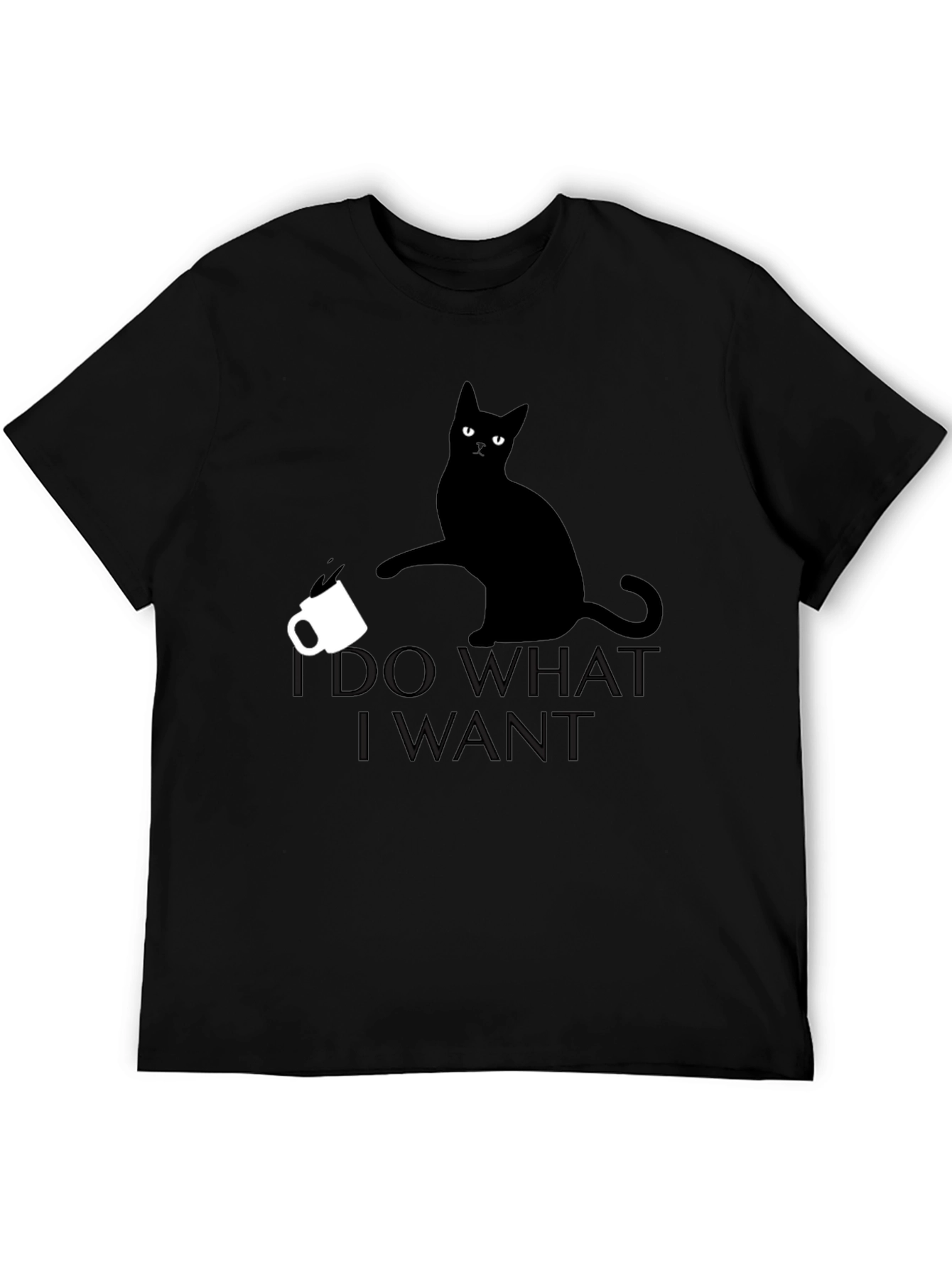 Black I Do What I Want Cat T-Shirt view 5