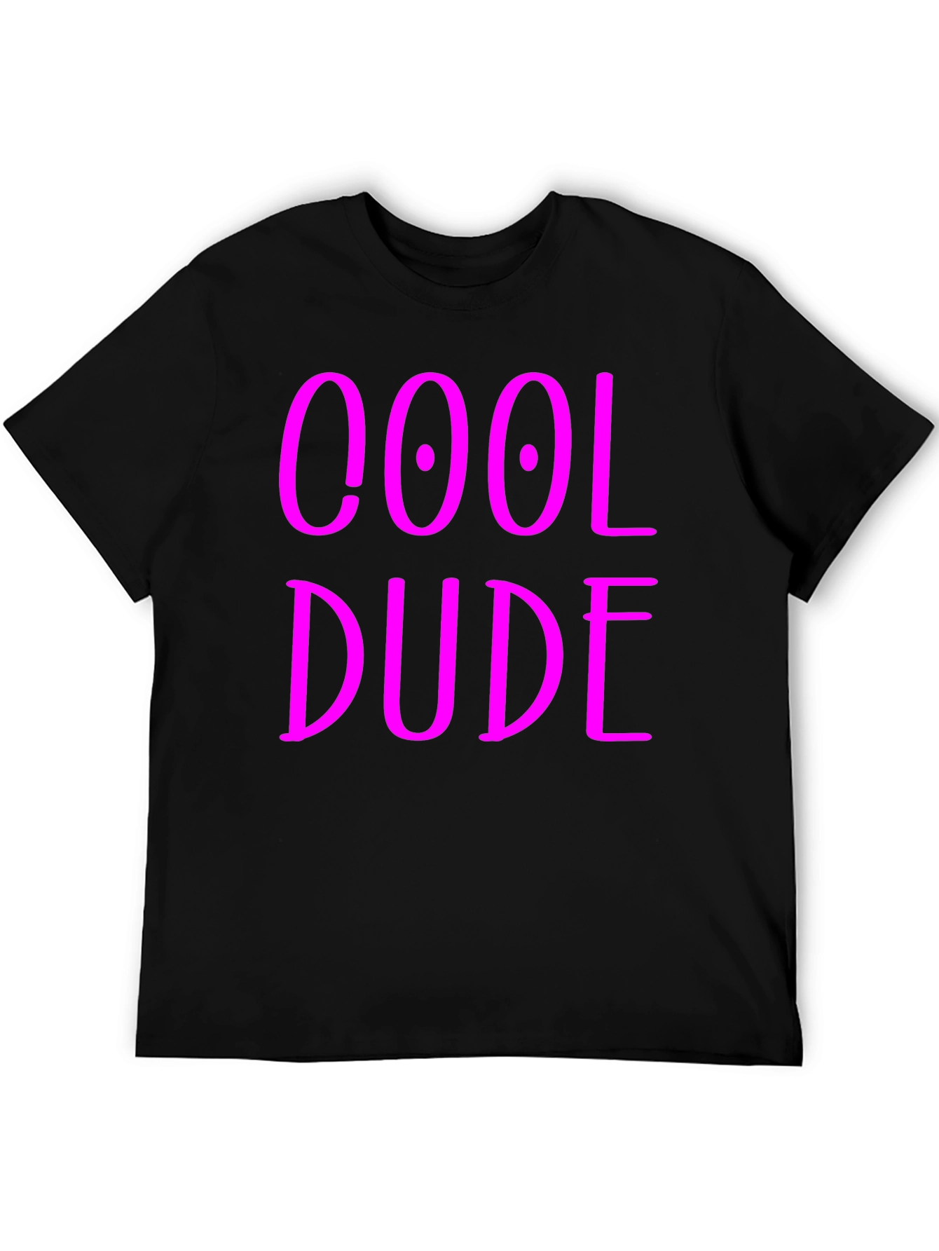 Black Cool Dude Graphic Tee - Black Cotton Blend T-Shirt view 5