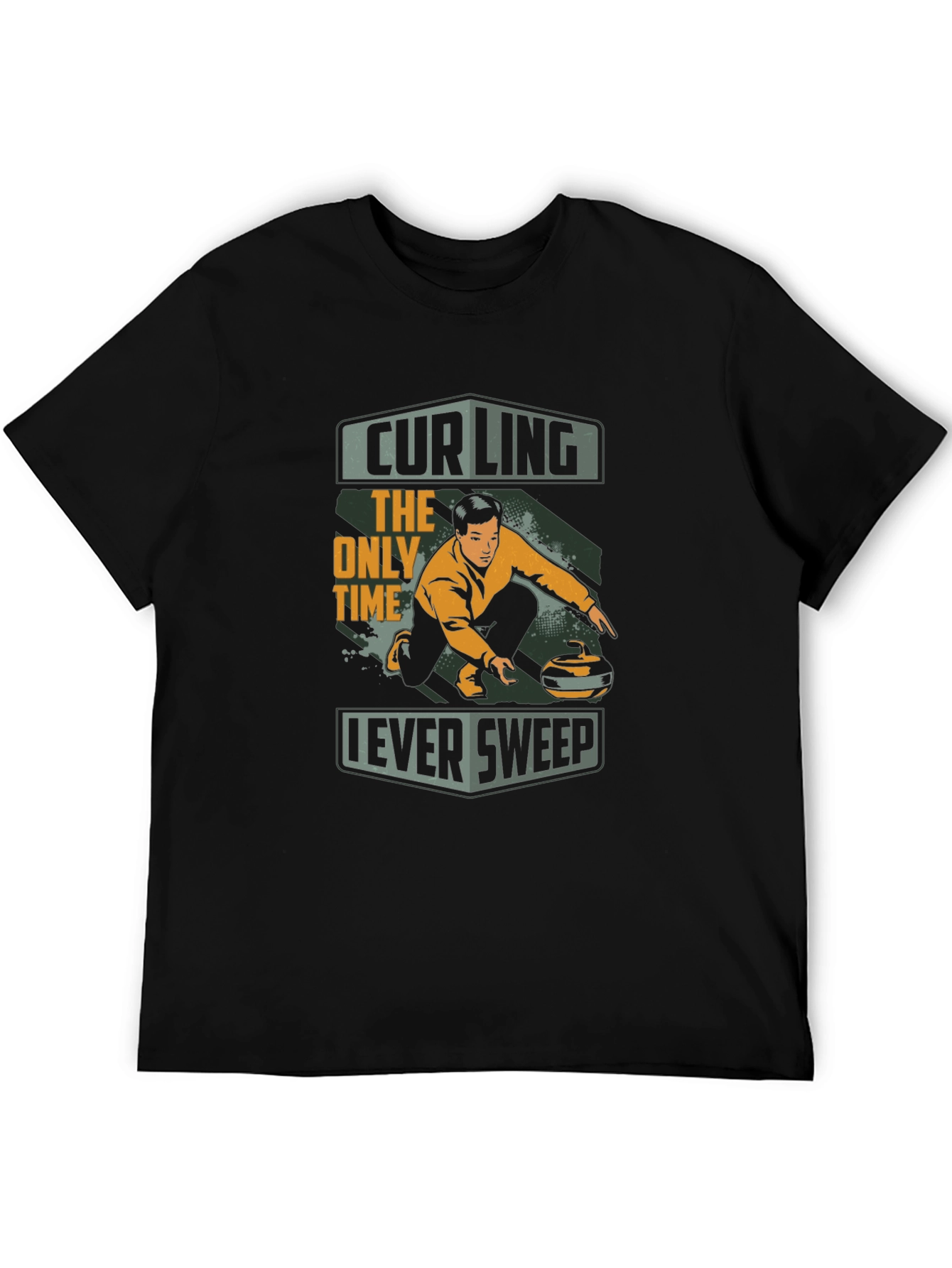 Black Curling T-Shirt - The Only Time I Ever Sweep view 5
