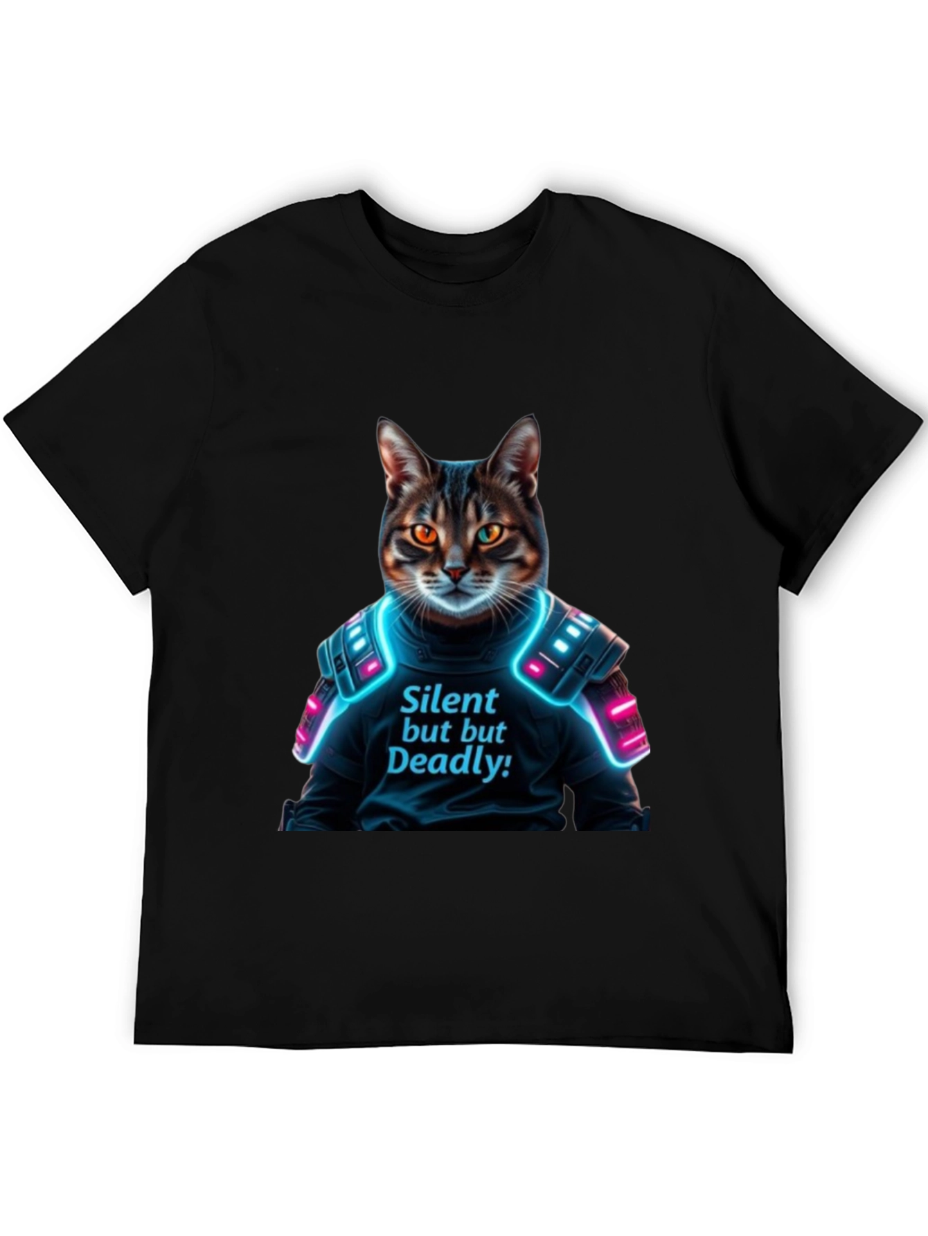 Black Silent but Deadly Cat T-Shirt view 5