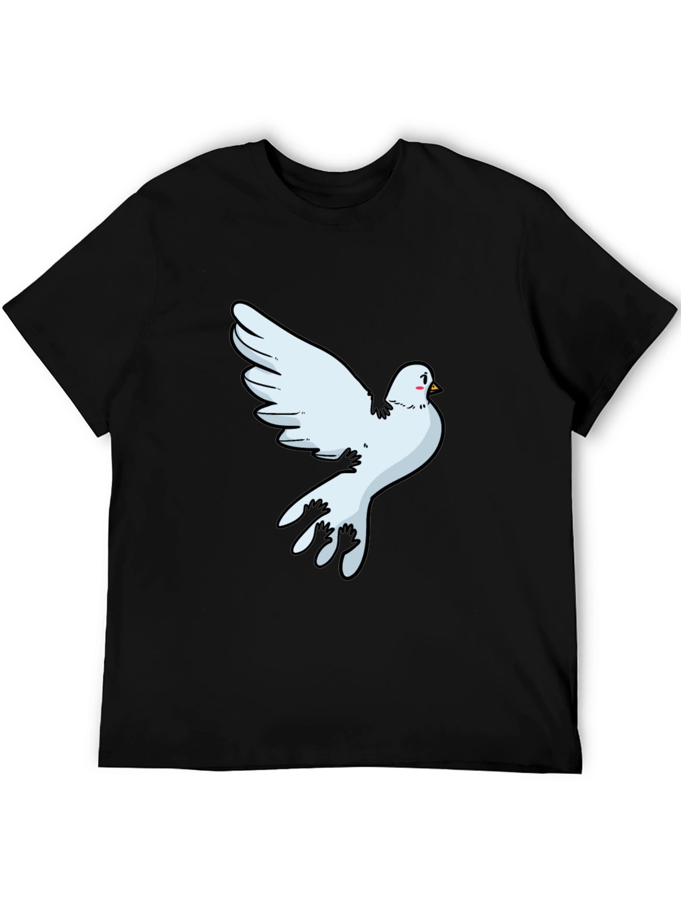 Black Dove Graphic Black T-Shirt - Soft Cotton Blend view 5