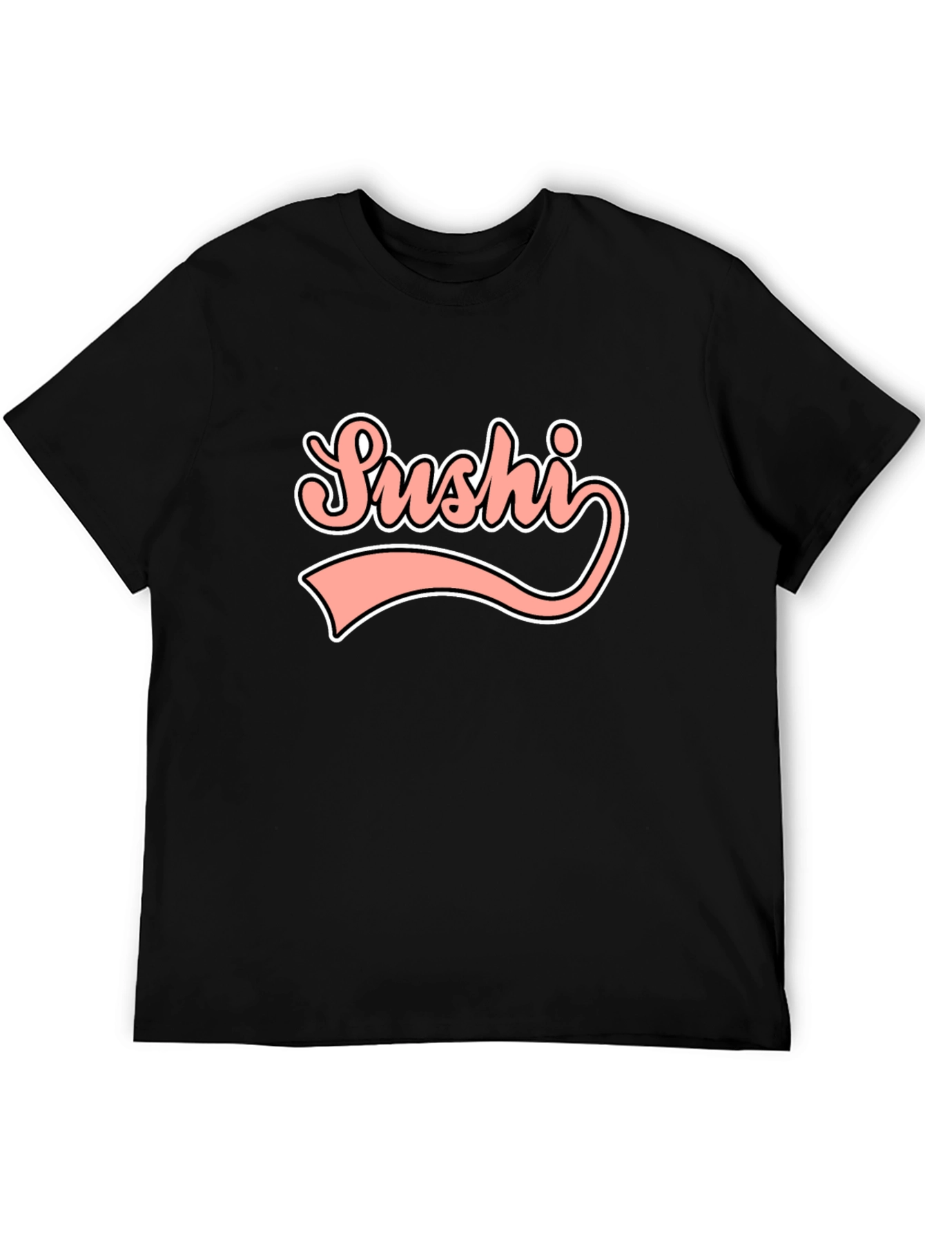 Black Sushi Retro Graphic Tee - Trendy Unisex T-Shirt view 5