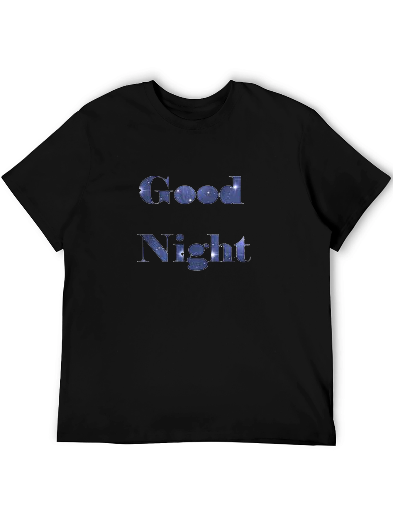 Black Good Night Space Galaxy Tee view 5