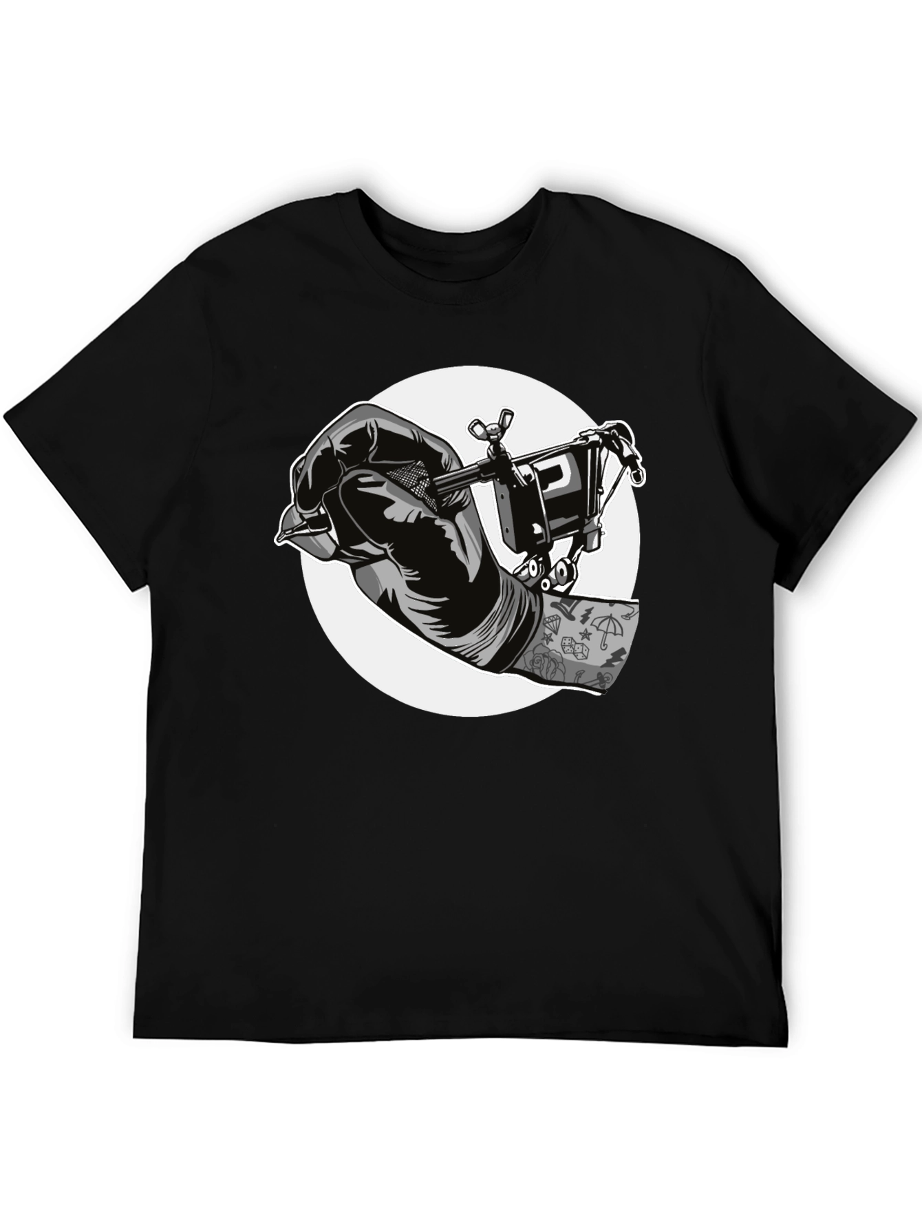 Black Tattoo Artist Graphic T-Shirt view 5