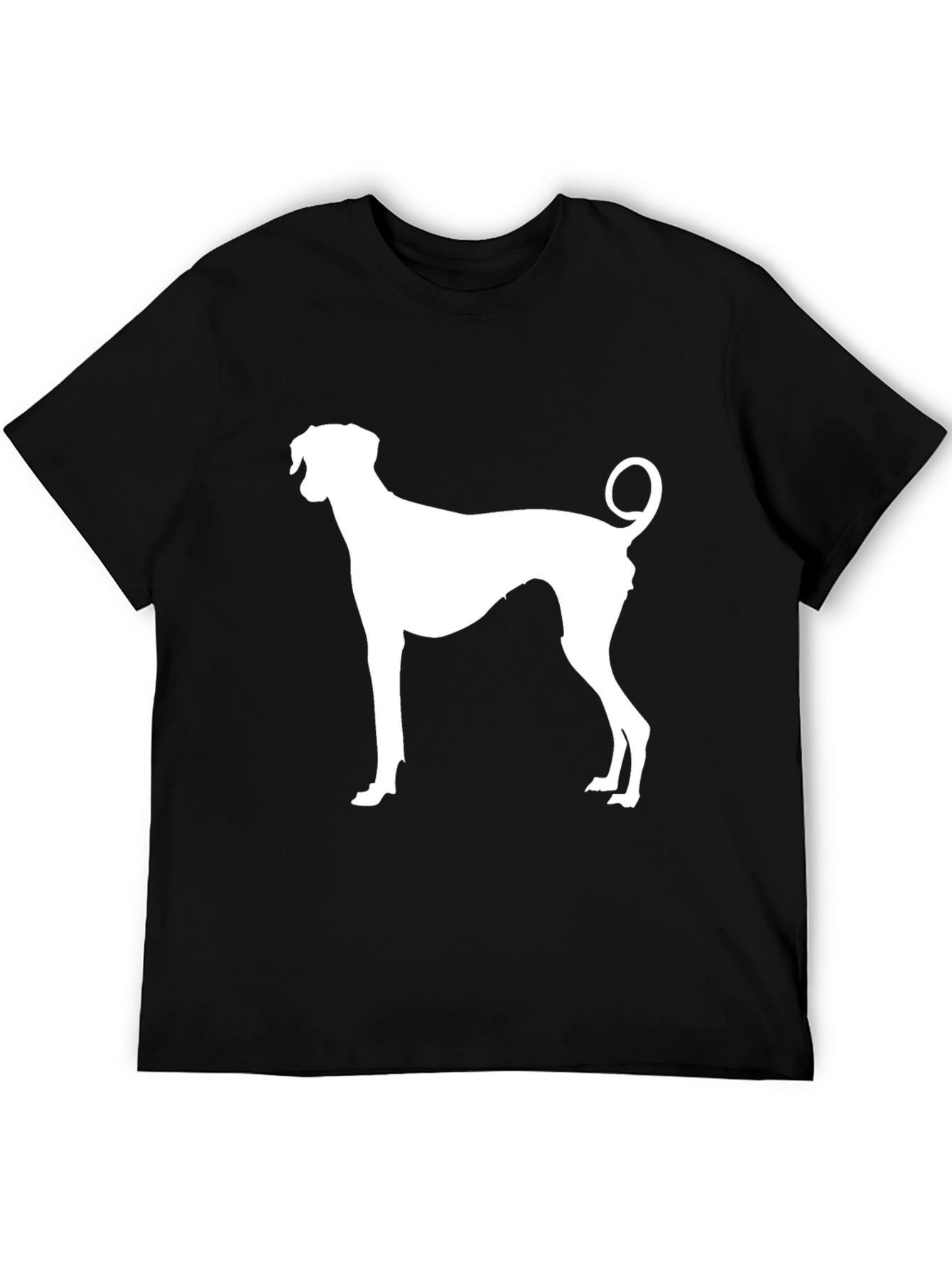 Black Dog Silhouette Black T-Shirt view 5