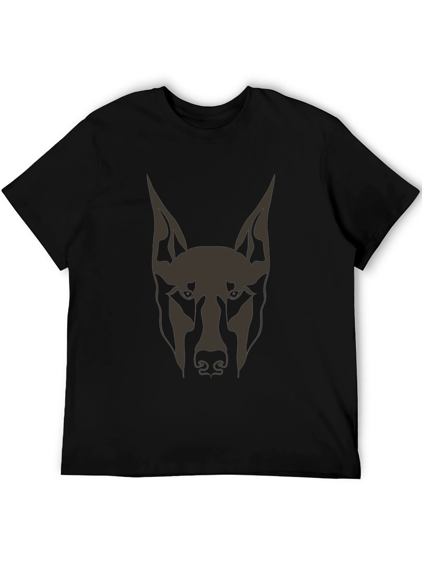 Black Doberman Dog Graphic Tee - Men's Black T-Shirt view 5