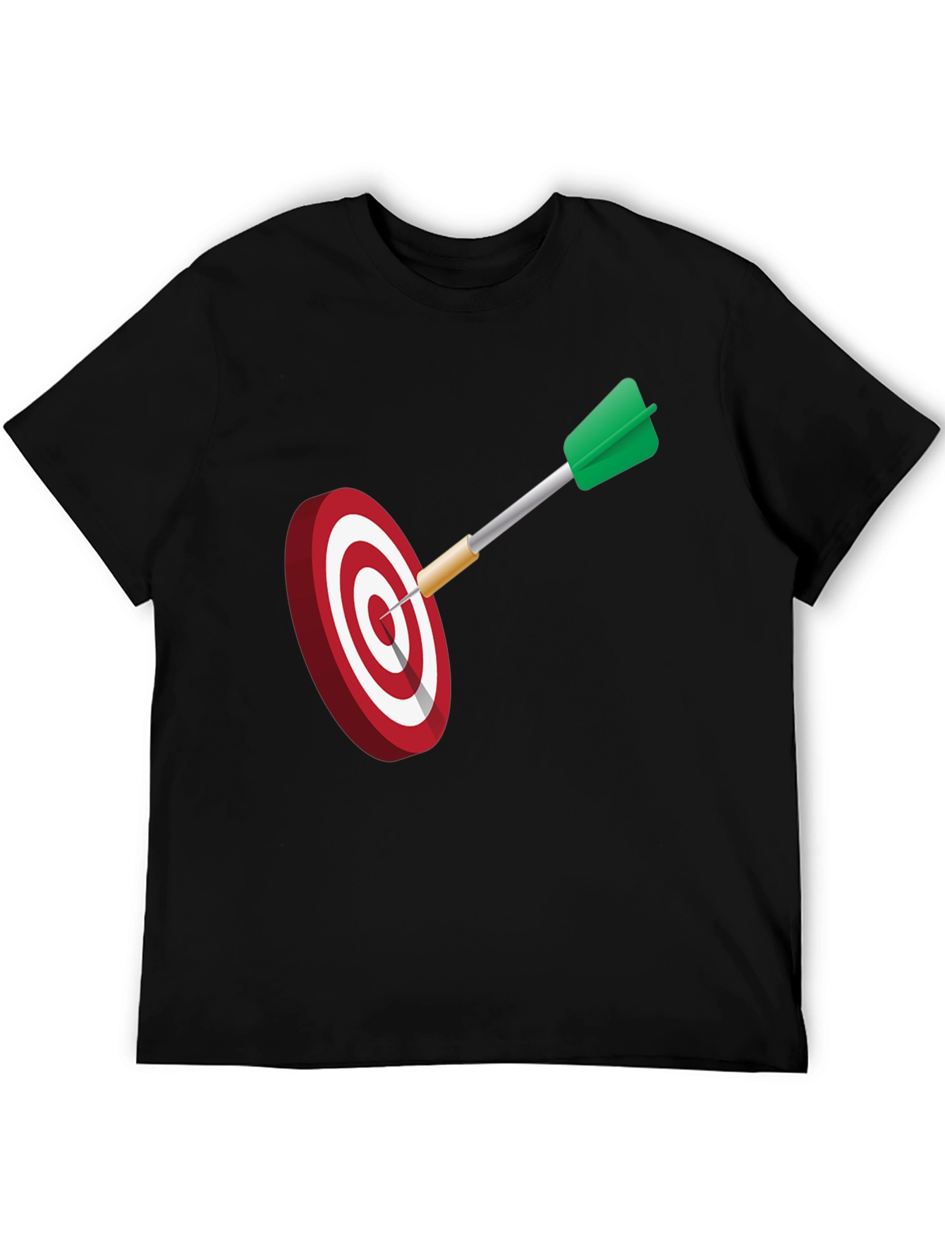 Black Dart Target Graphic Tee - Black Cotton Blend Shirt view 5