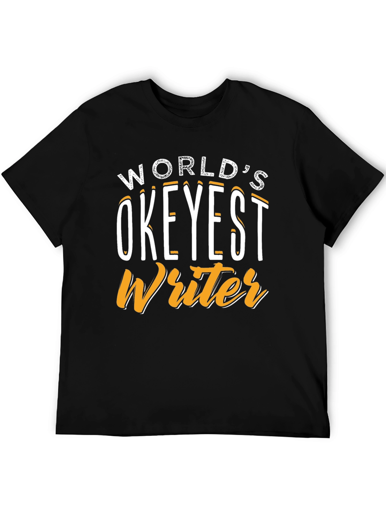 Black World's Okeyest Writer Graphic T-Shirt view 5