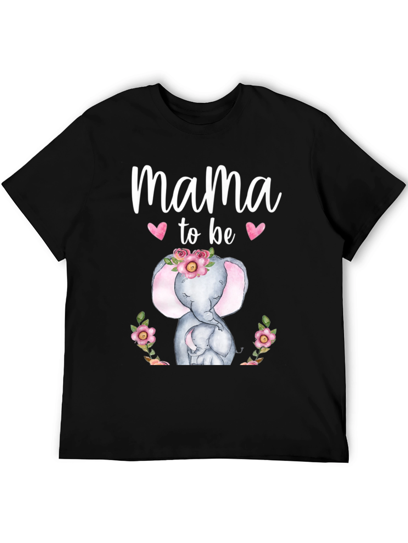 Mama To Be Elephant Graphic T-Shirt - 5