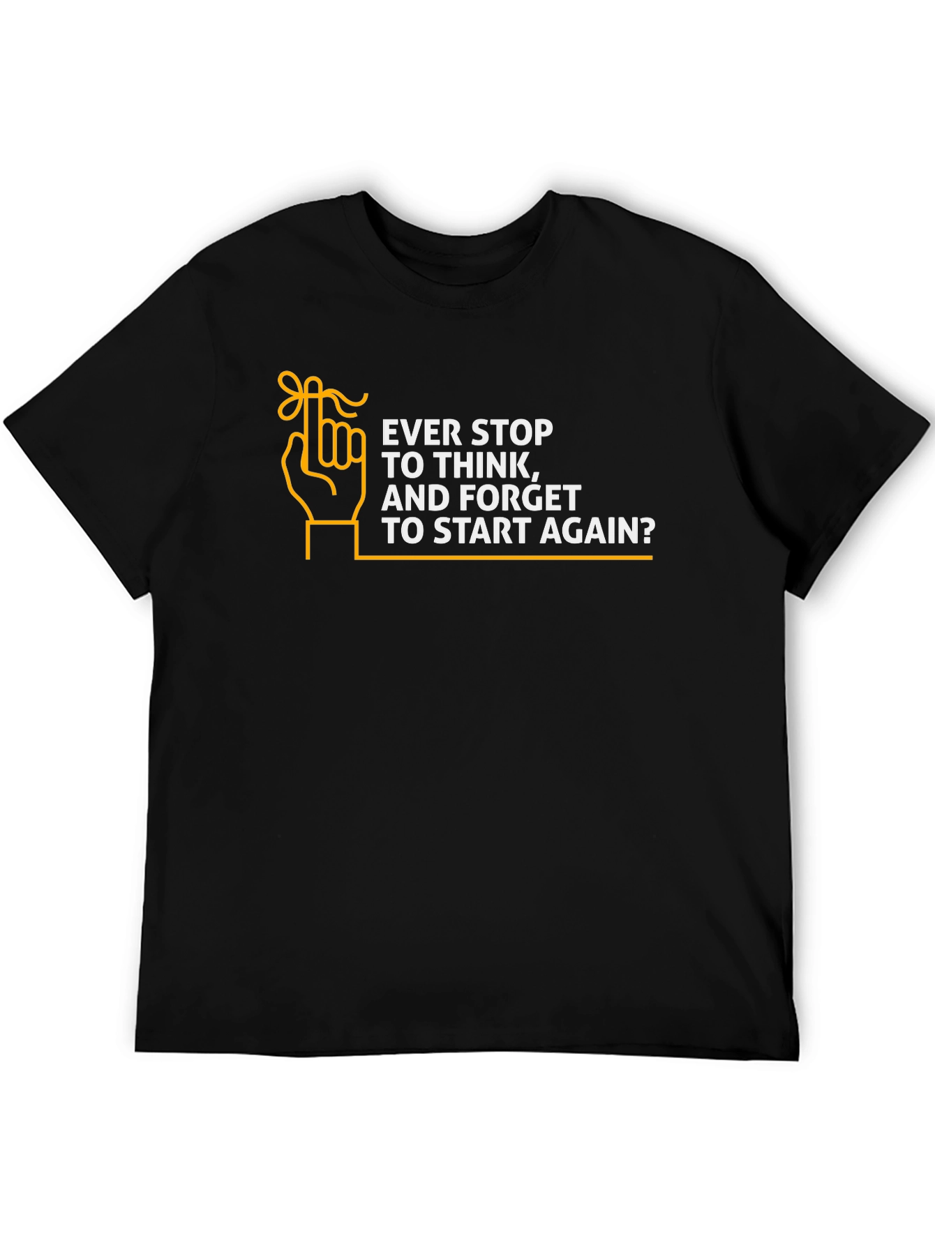 Black Ever Stop to Think Funny T-Shirt view 5