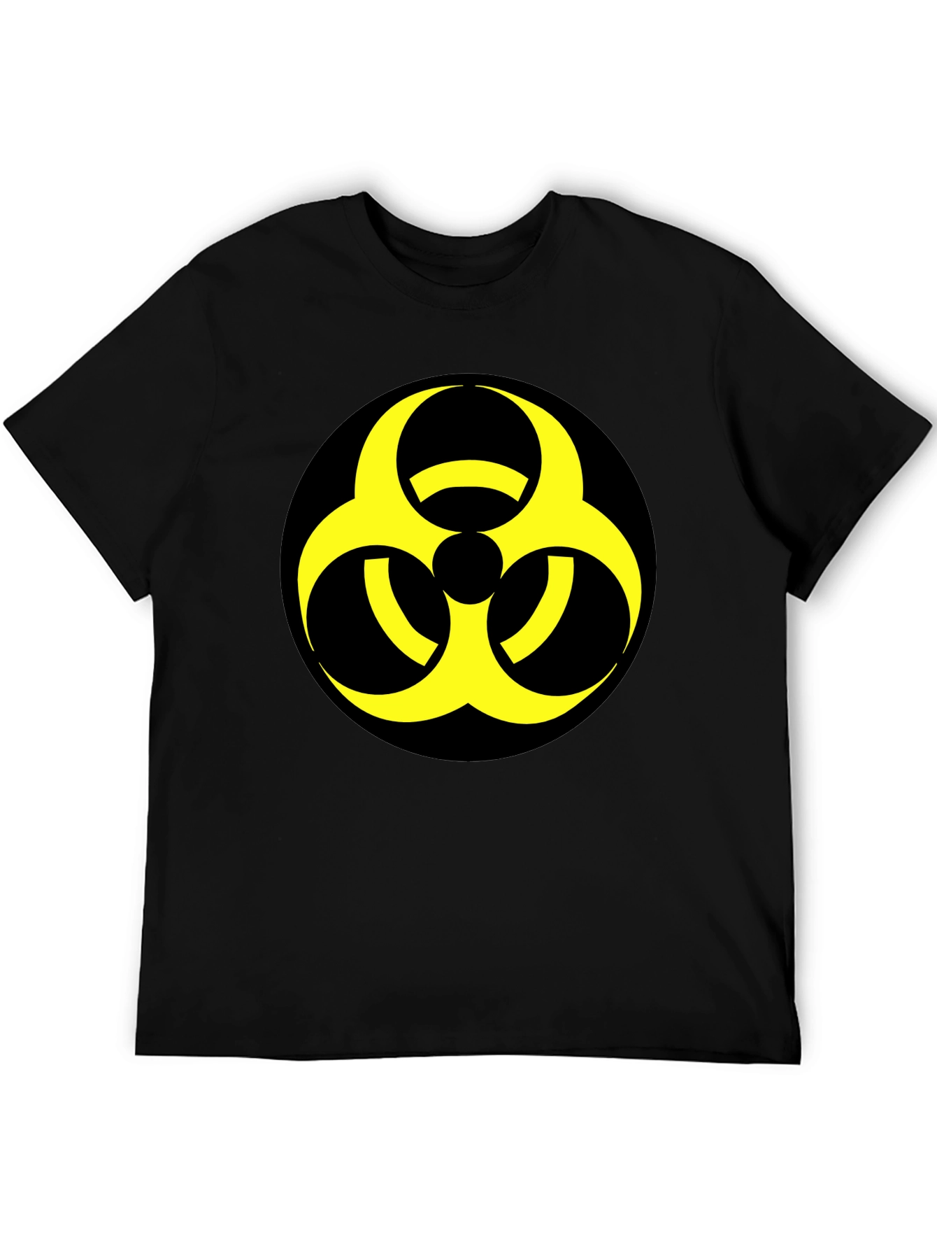 Black Biohazard Symbol Graphic Tee - Bold & Unique view 5