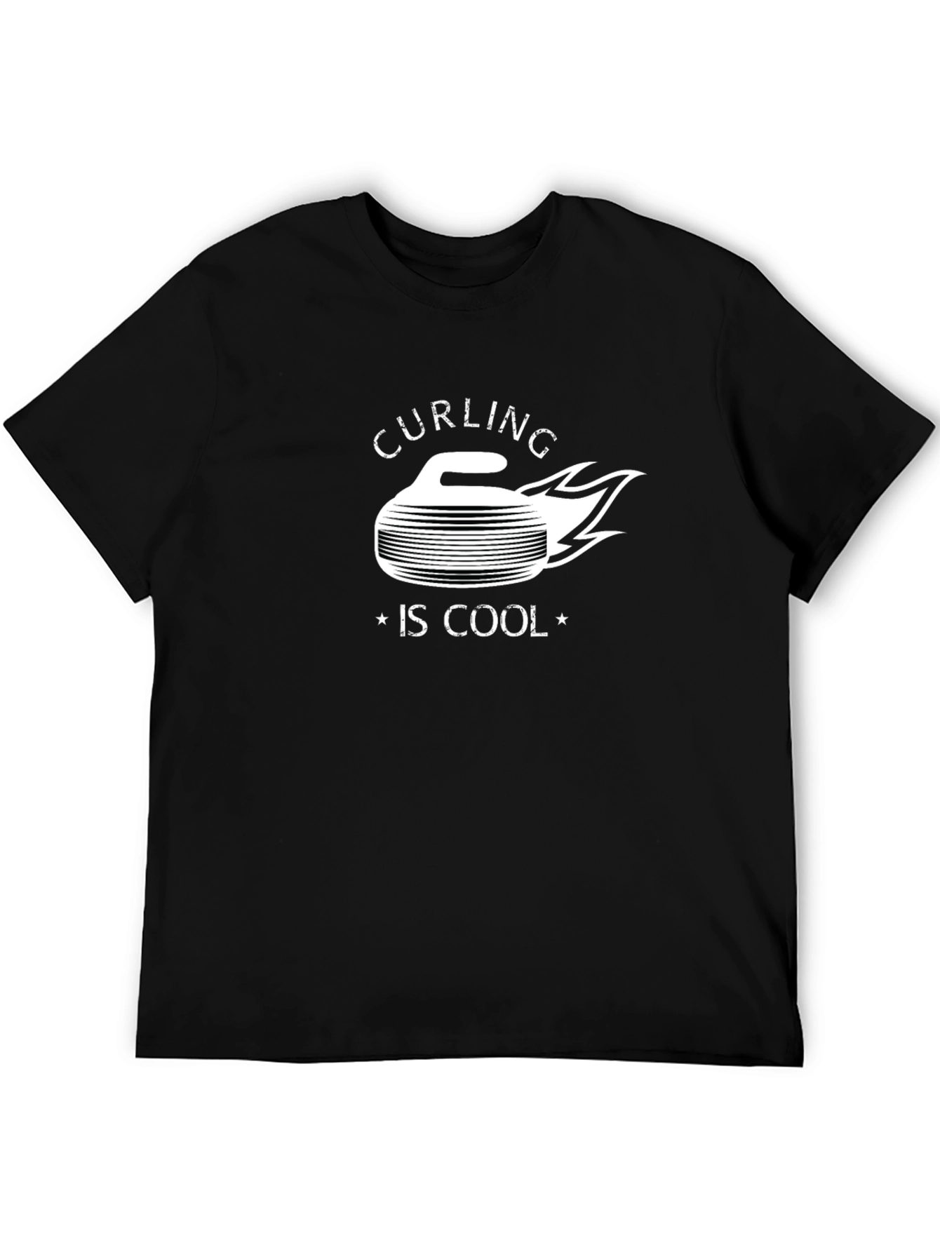 Black Curling Is Cool Black T-Shirt view 5