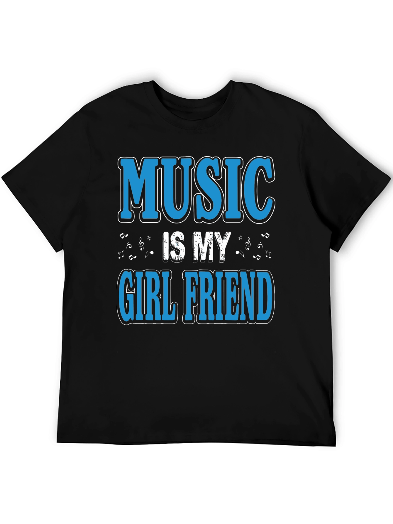 Music is My Girlfriend Black T-Shirt - 5