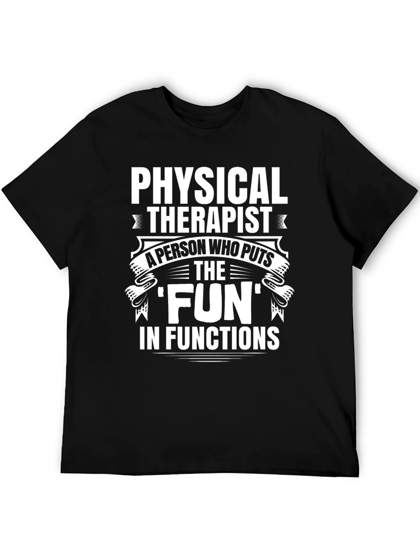 Black Physical Therapist 'Fun' T-Shirt view 5