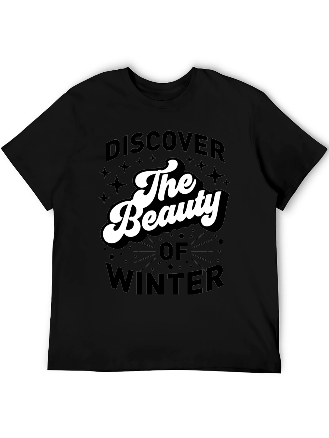 Black Discover The Beauty of Winter Graphic Tee view 5