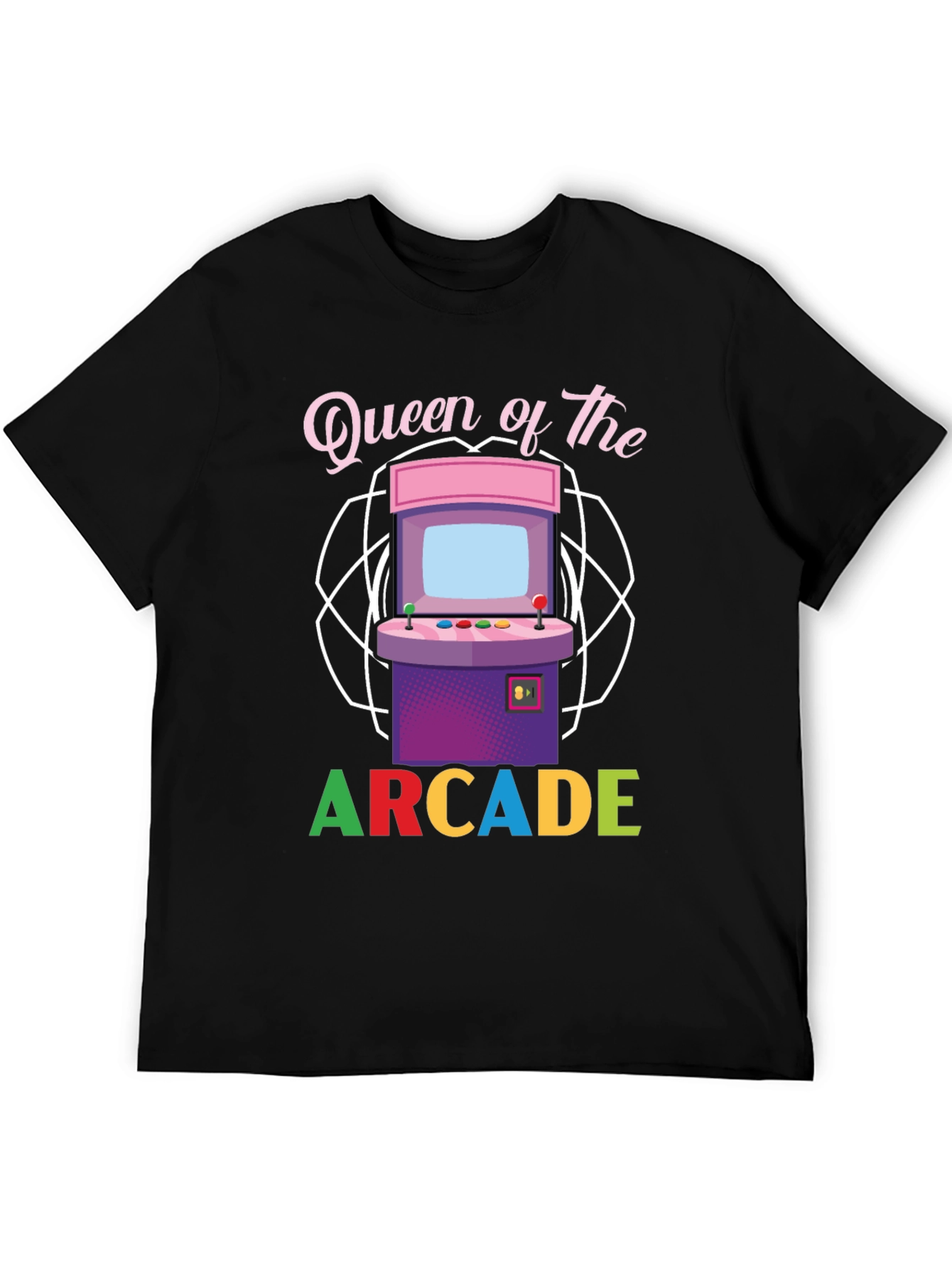 Black Queen of the Arcade T-Shirt view 5