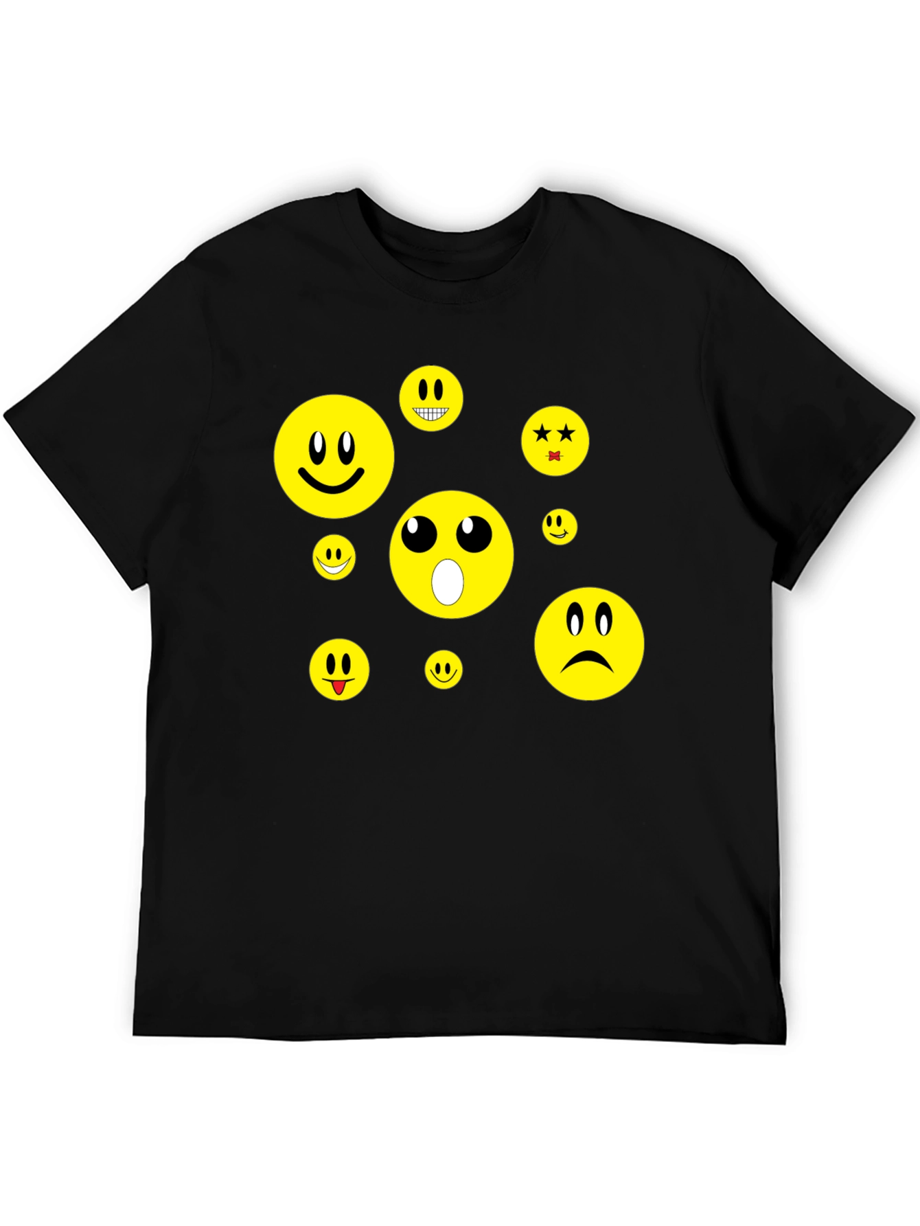 Black Emoji T-Shirt - Express Yourself! view 5